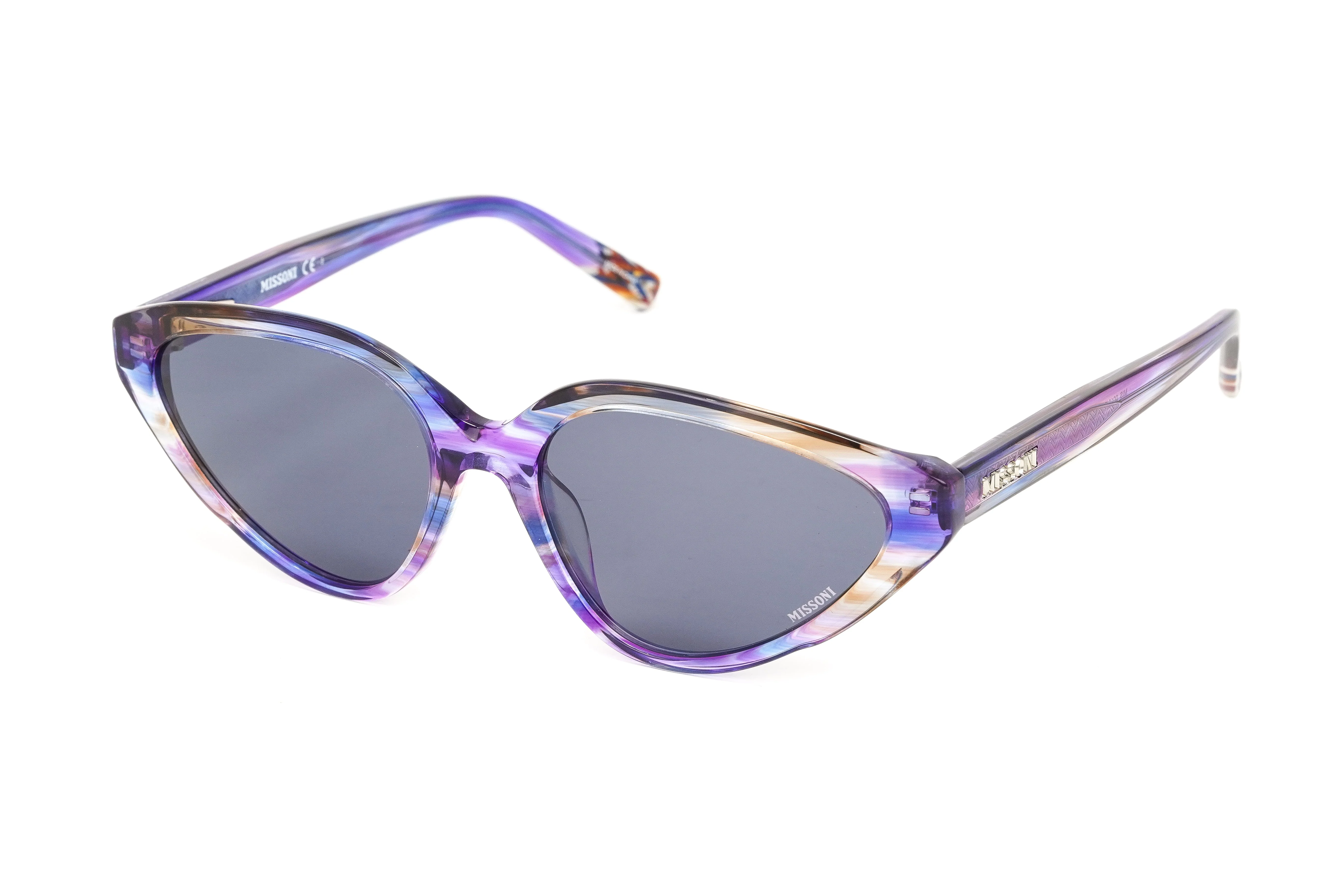 Missoni Women's Sunglasses Cat Eye Blue Violet Horn