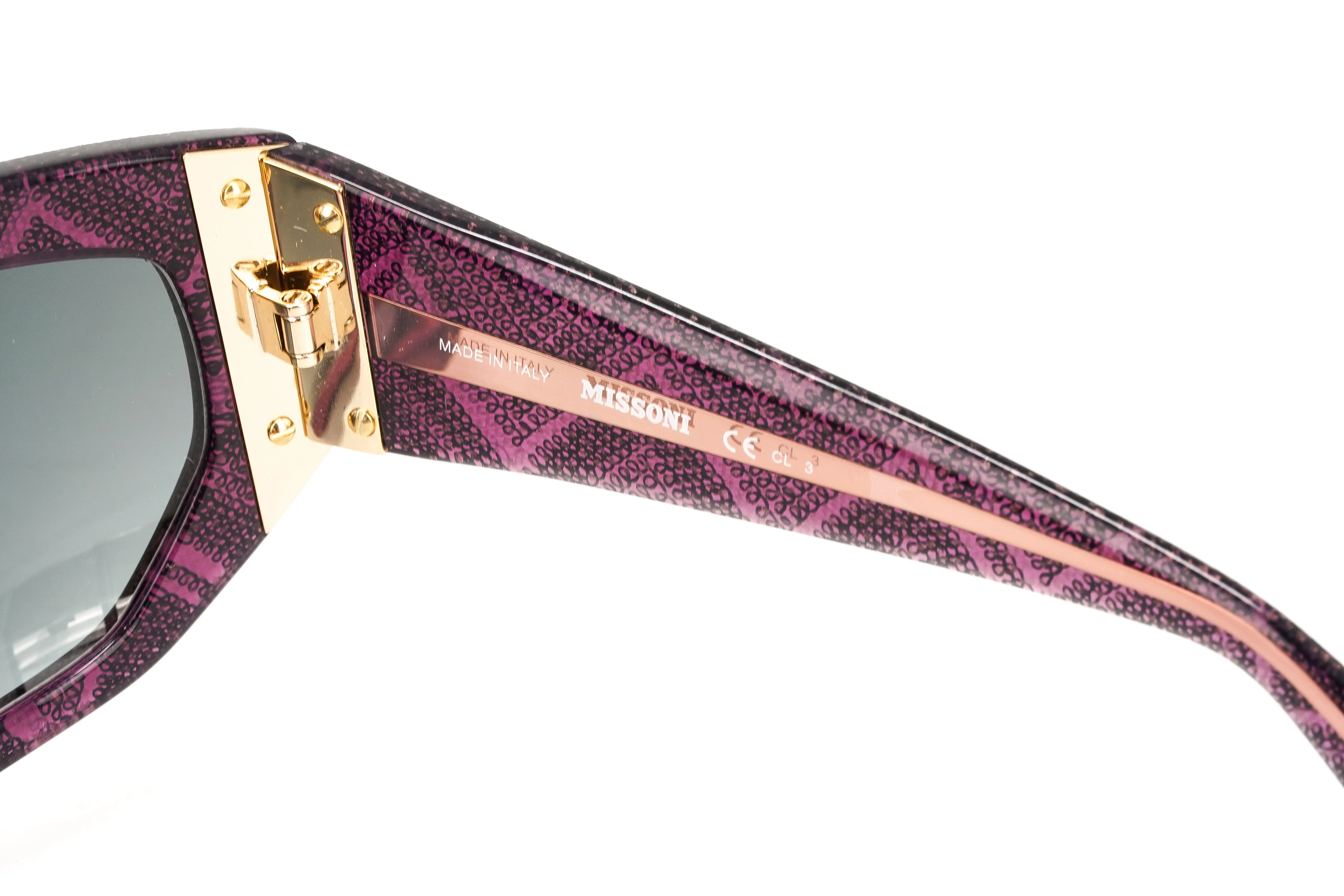Missoni Women's Sunglasses Hexagon Plum Sparkle MIS 0001/S EM5 - Image 3