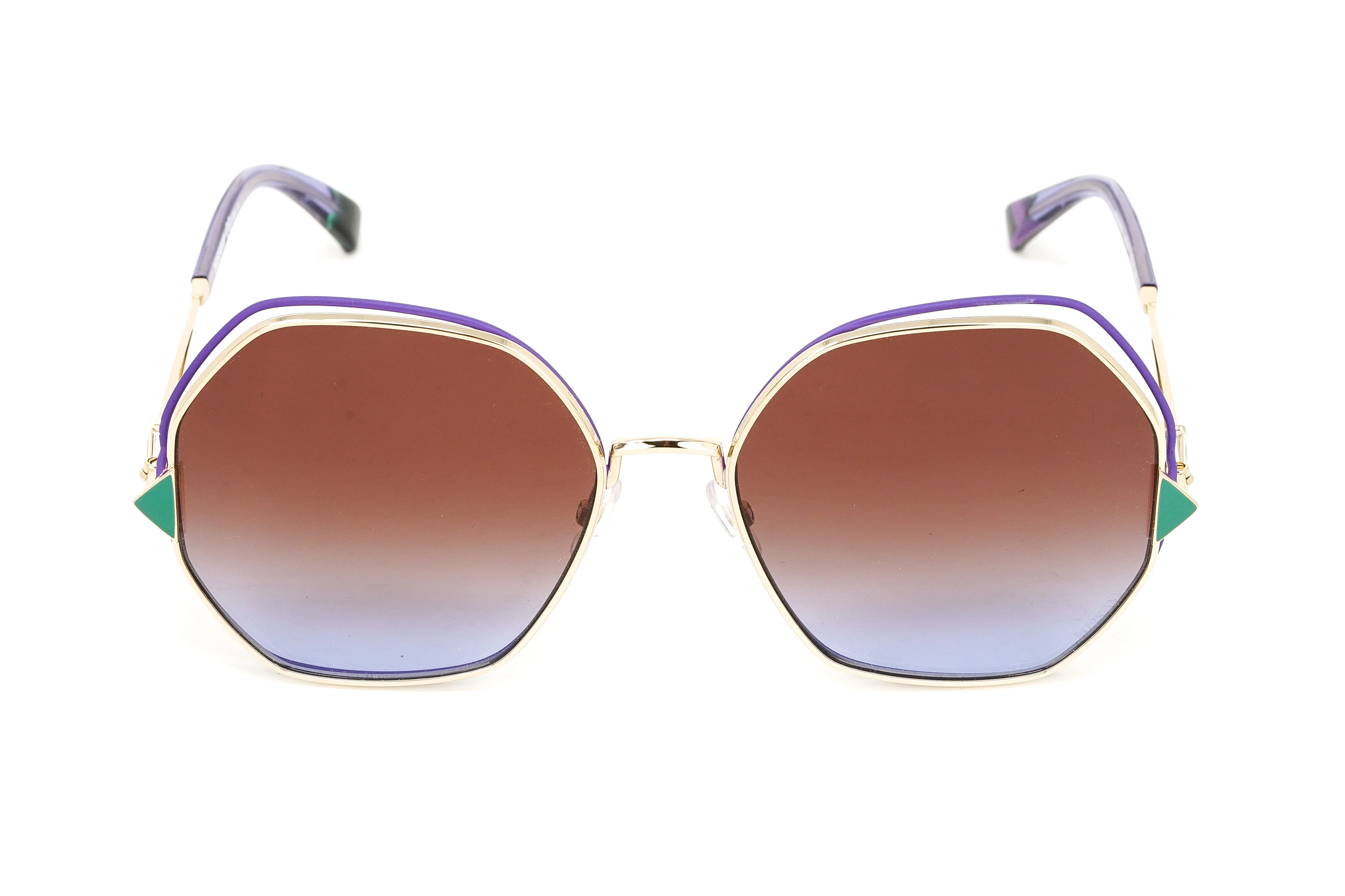 Missoni Women's Sunglasses Oversized Butterfly Gold/Violet - Image 2