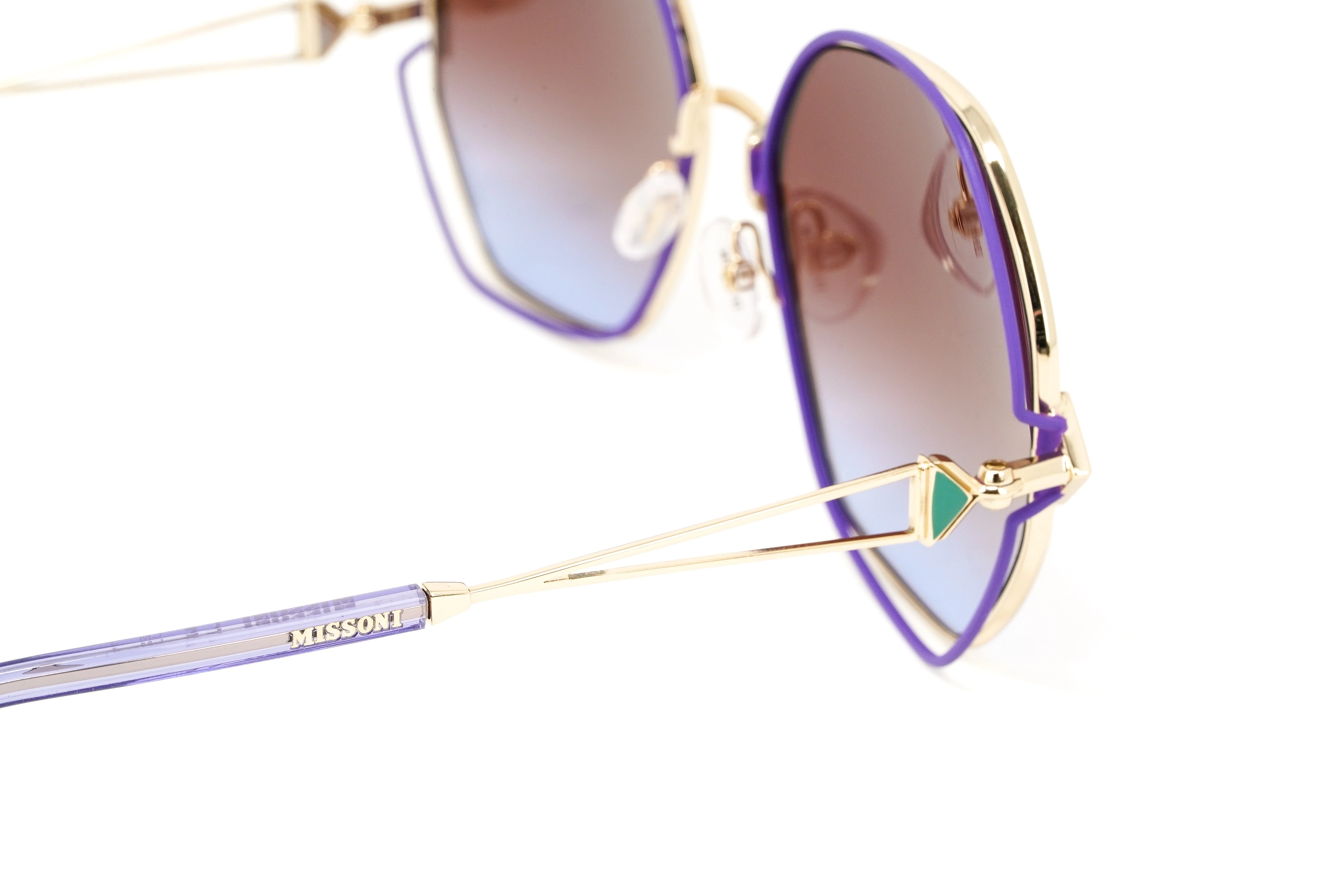 Missoni Women's Sunglasses Oversized Butterfly Gold/Violet - Image 5