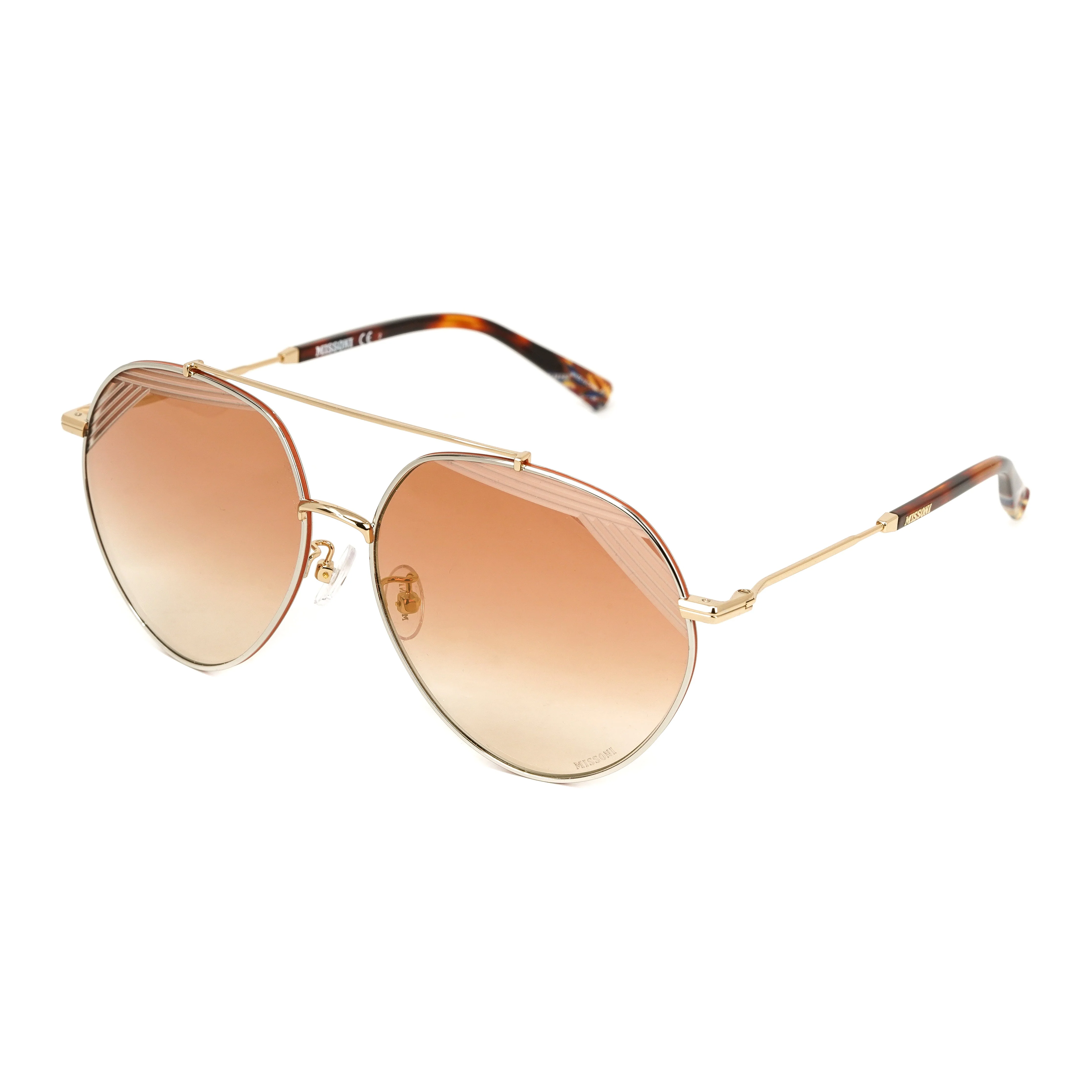 Missoni Women's Sunglasses Round Pilot Palladium Gold