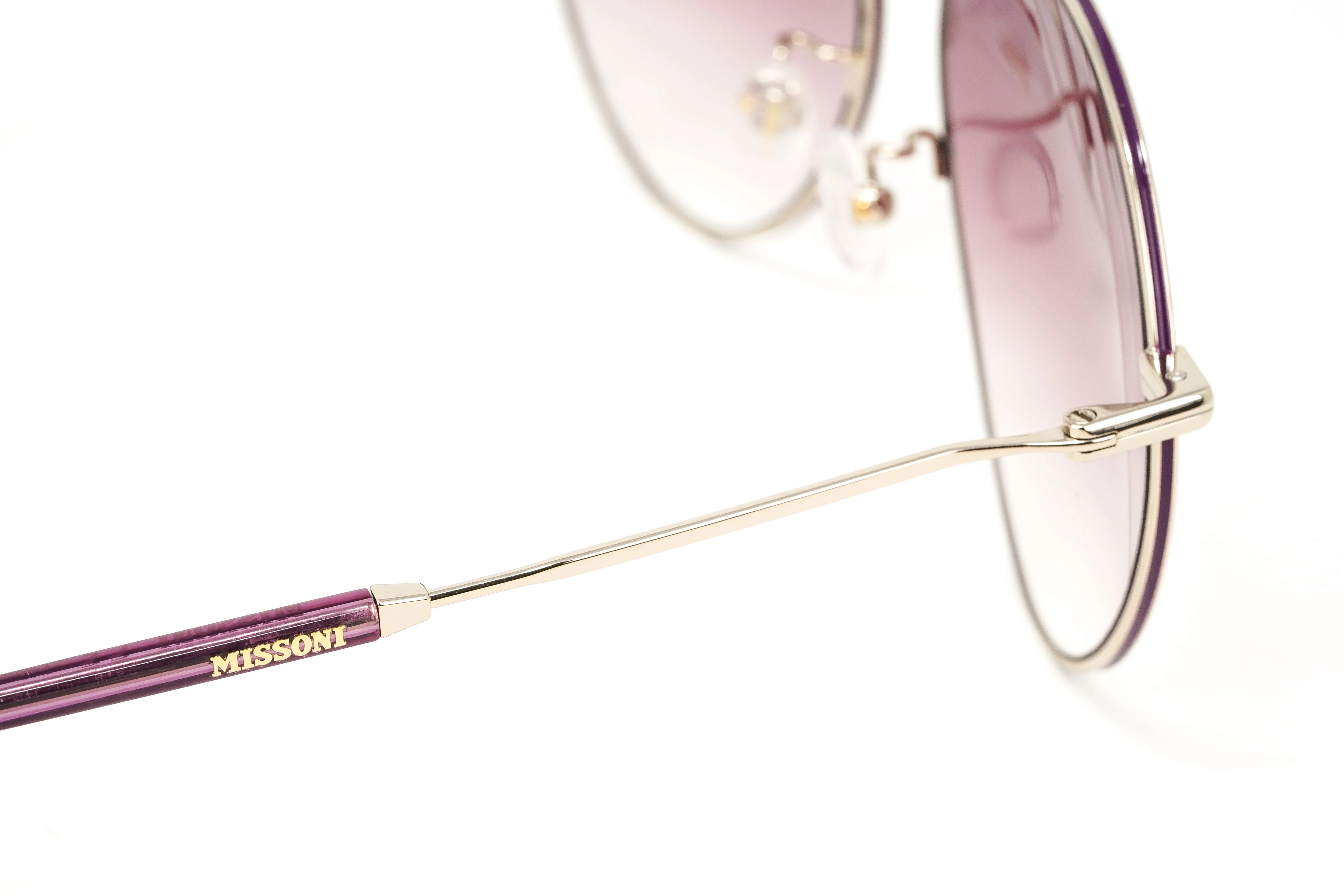 Missoni Women's Sunglasses Round Pilot Silver/Pink - Image 5