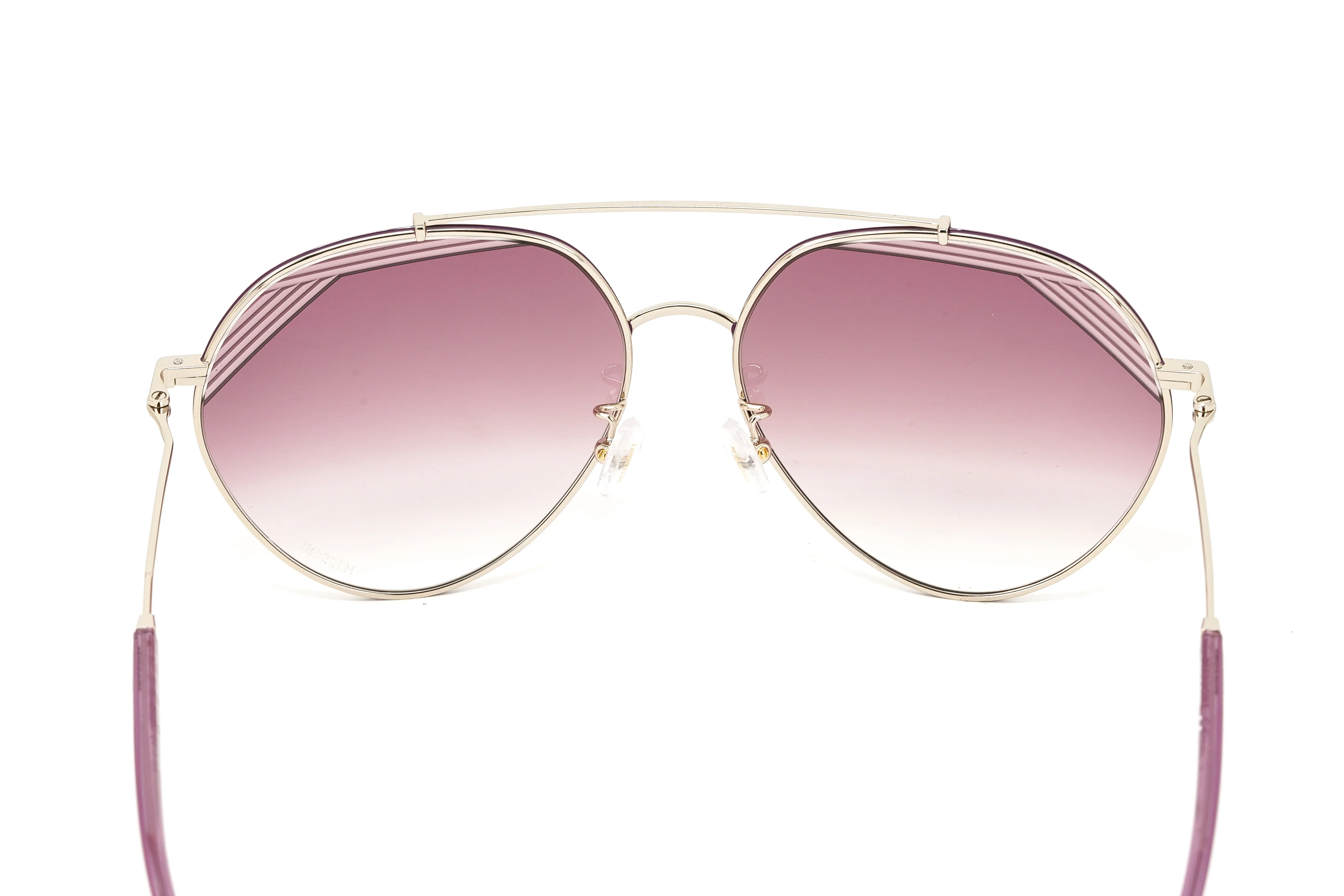 Missoni Women's Sunglasses Round Pilot Silver/Pink - Image 6