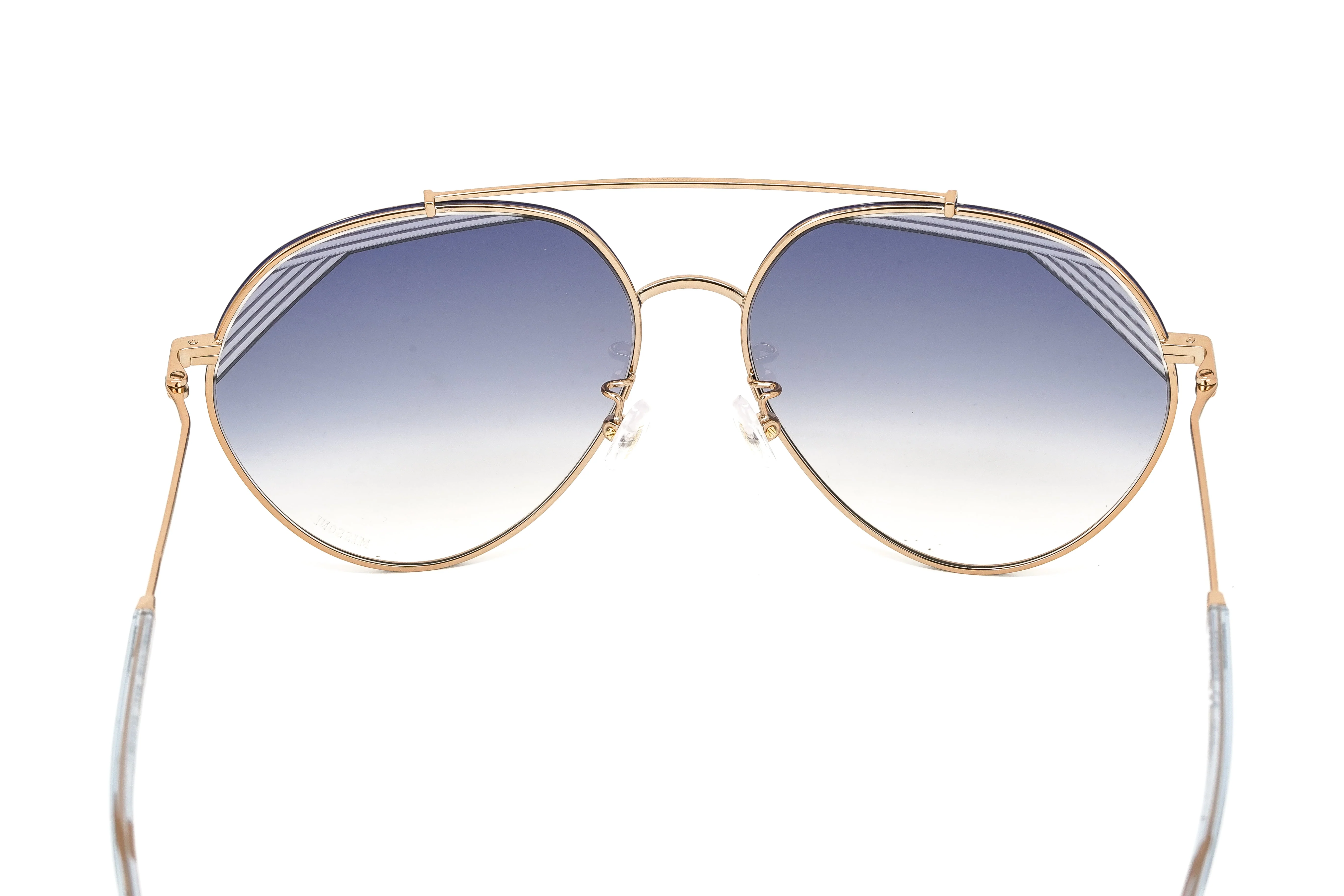 Missoni Women's Sunglasses Round Pilot Gold/Blue - Image 6