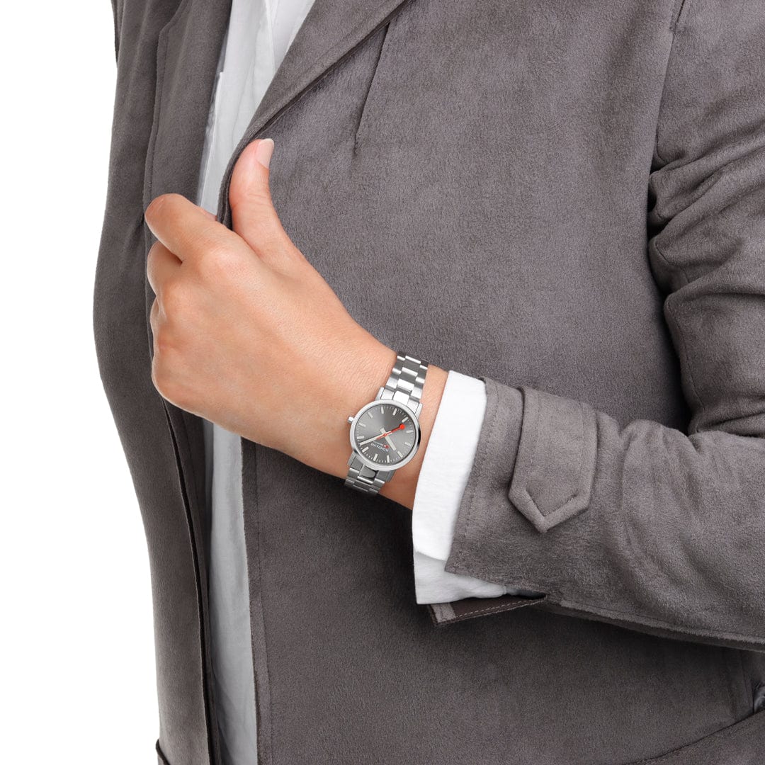 Mondaine Classic 30mm Ladies' Grey Watch - Image 9