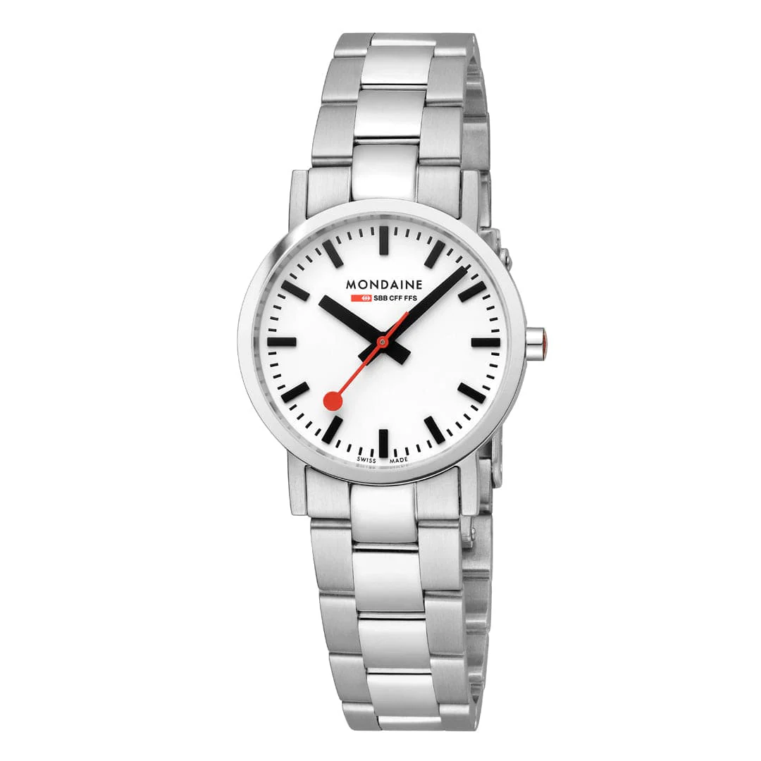 Mondaine Classic 30mm Ladies' White Watch