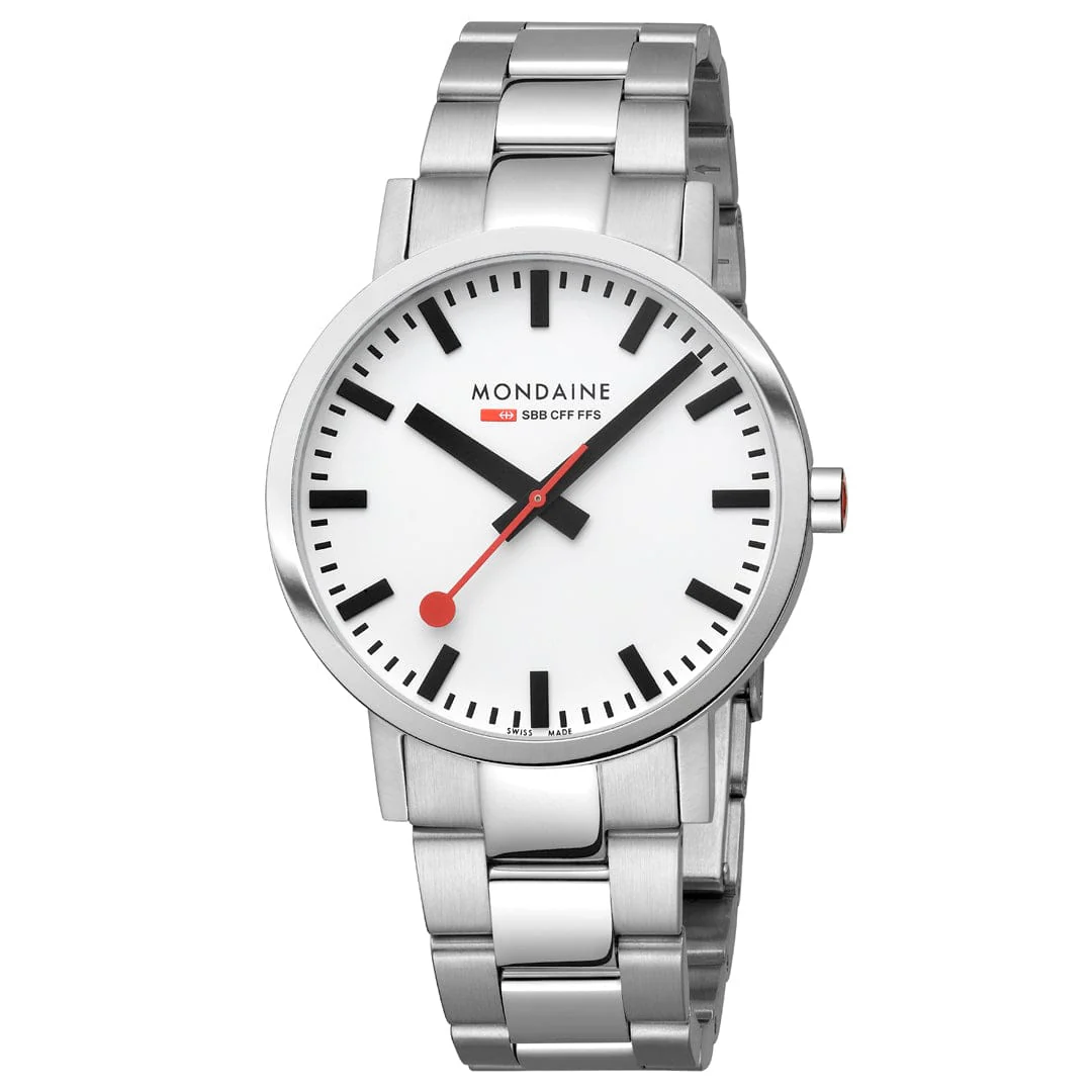 Mondaine Classic 40mm White Watch