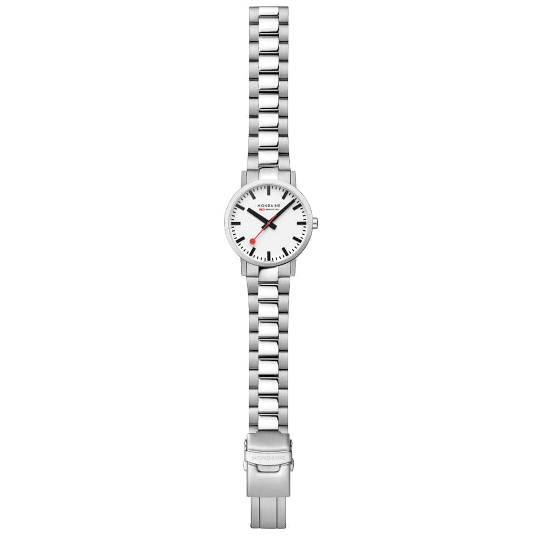 Mondaine Classic 40mm White Watch - Image 6