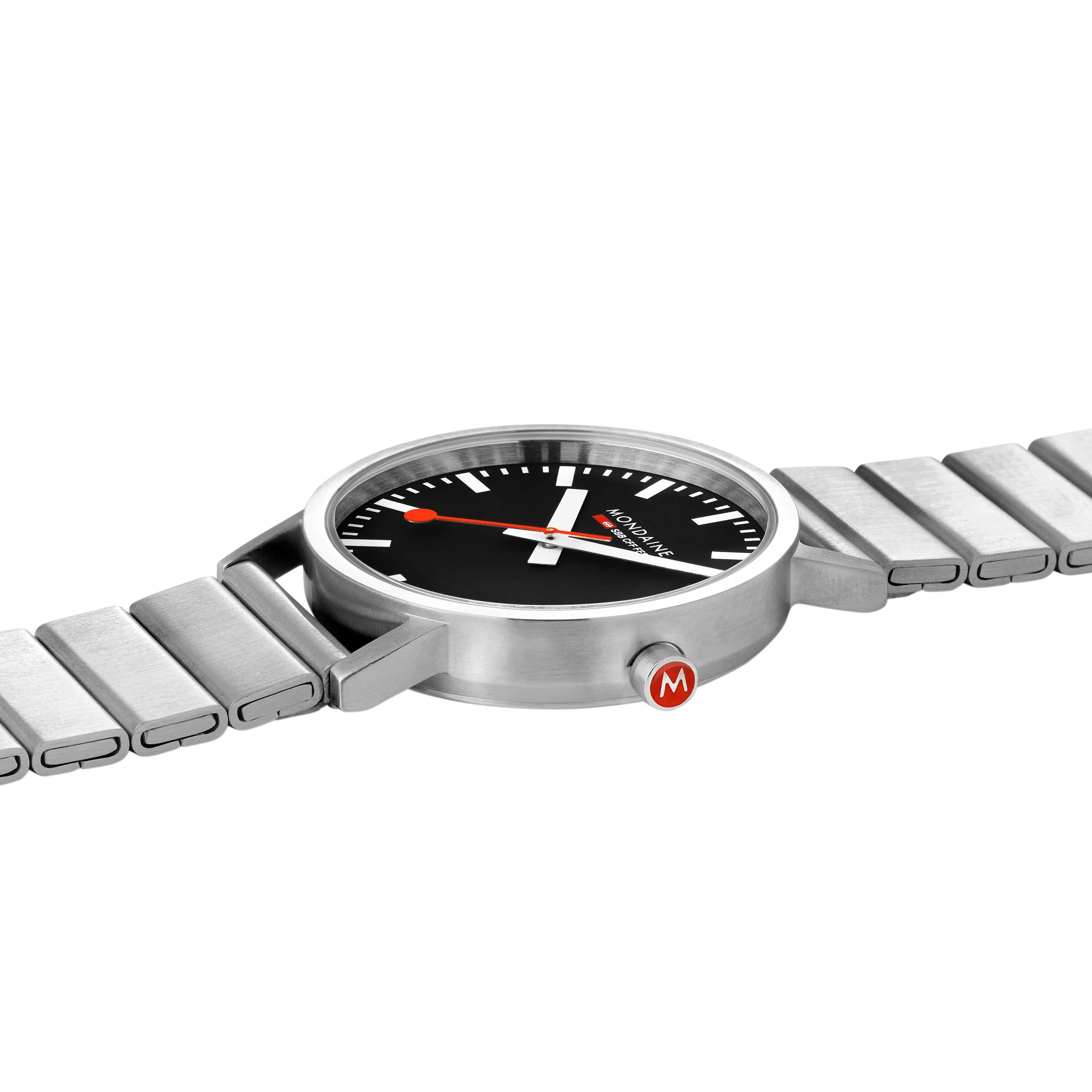 Mondaine Classic Unisex Black Watch - Image 3