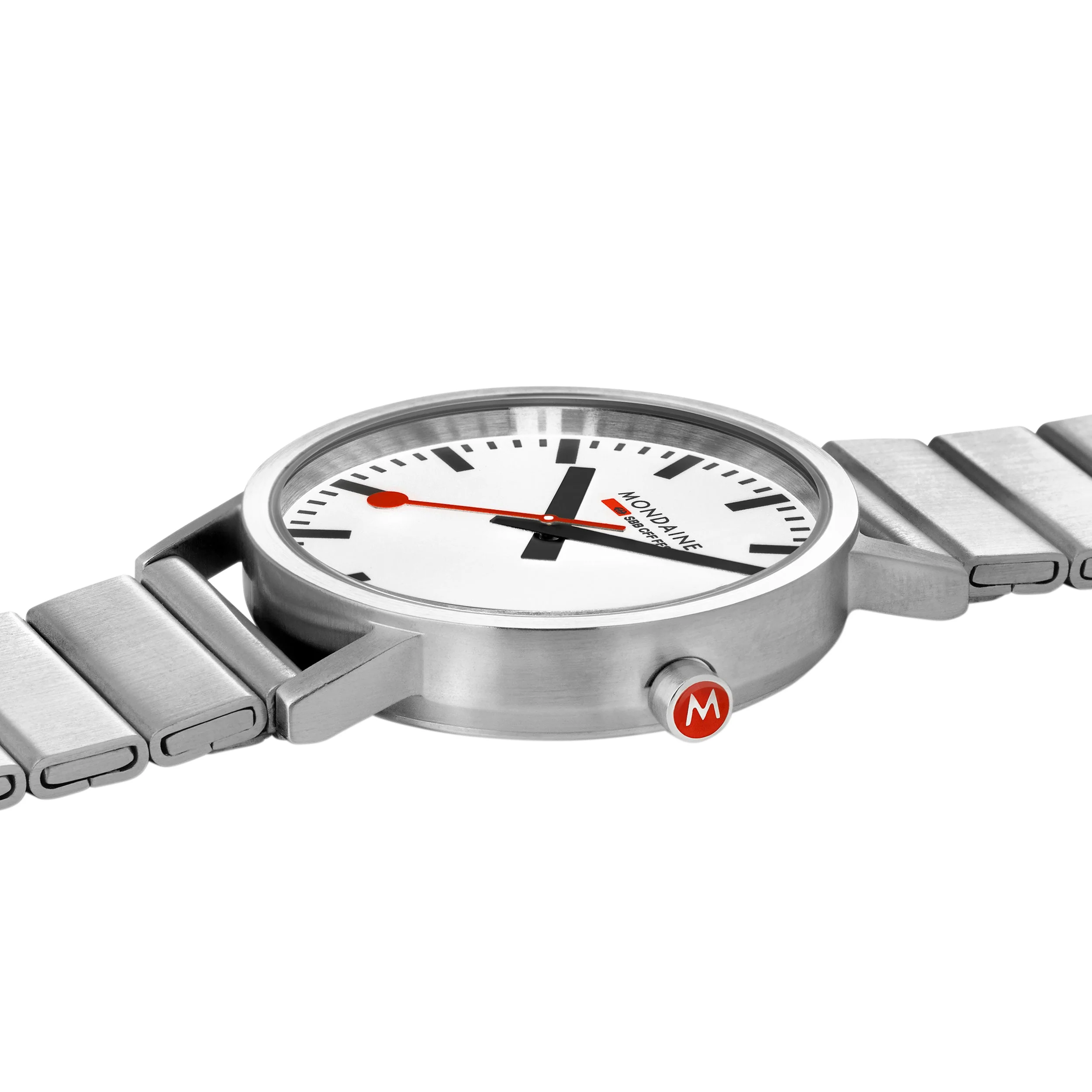 Mondaine Classic Unisex White Watch - Image 3