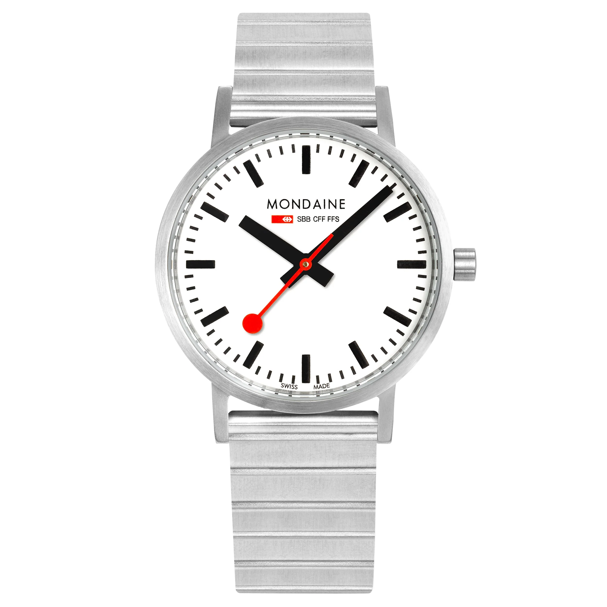 Mondaine Classic Unisex White Watch - Image 5