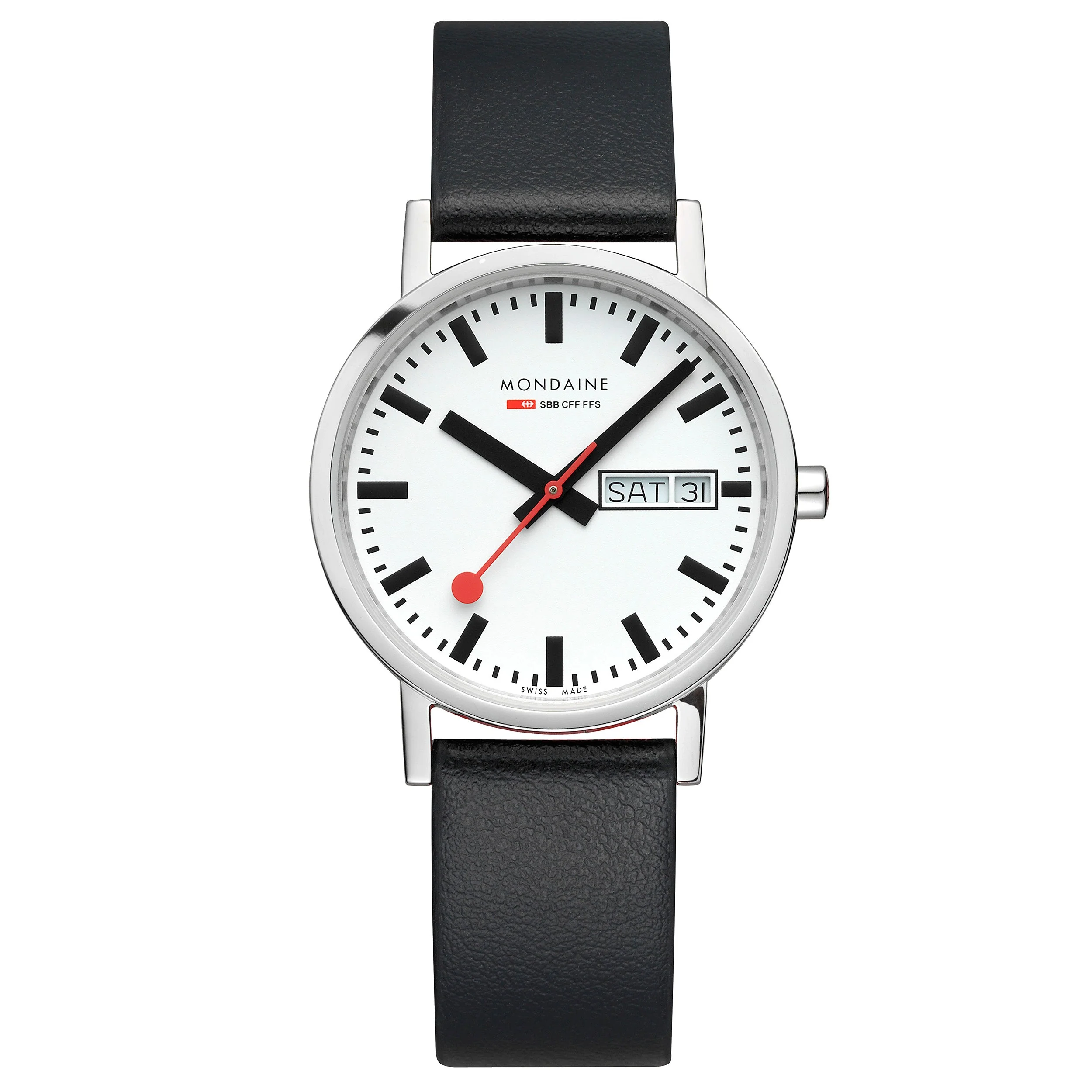 Mondaine Classic Unisex White Watch - Image 2