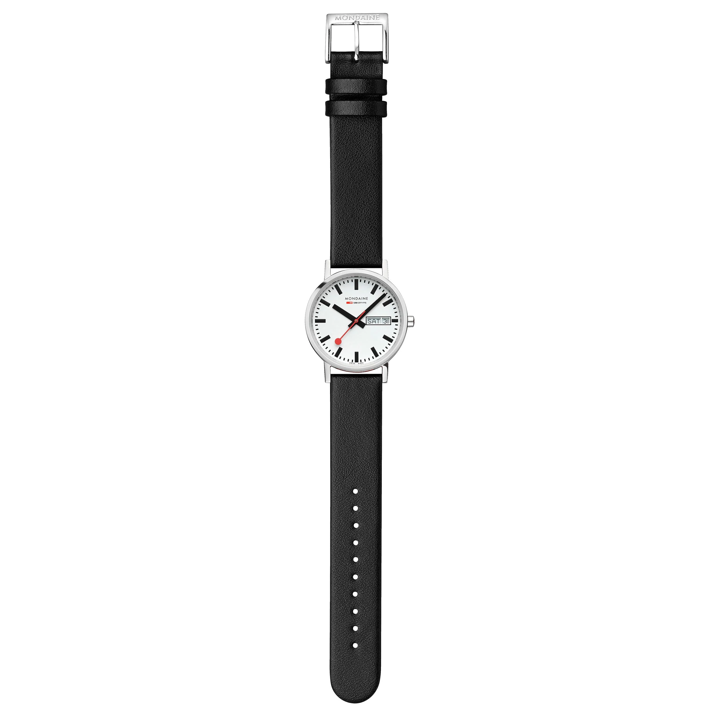 Mondaine Classic Unisex White Watch - Image 4