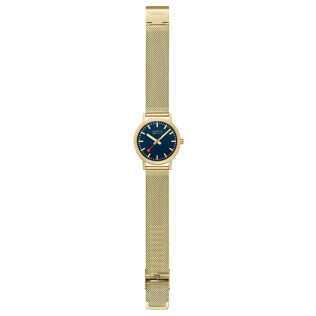 Mondaine Classic Unisex Gold Watch - Image 3