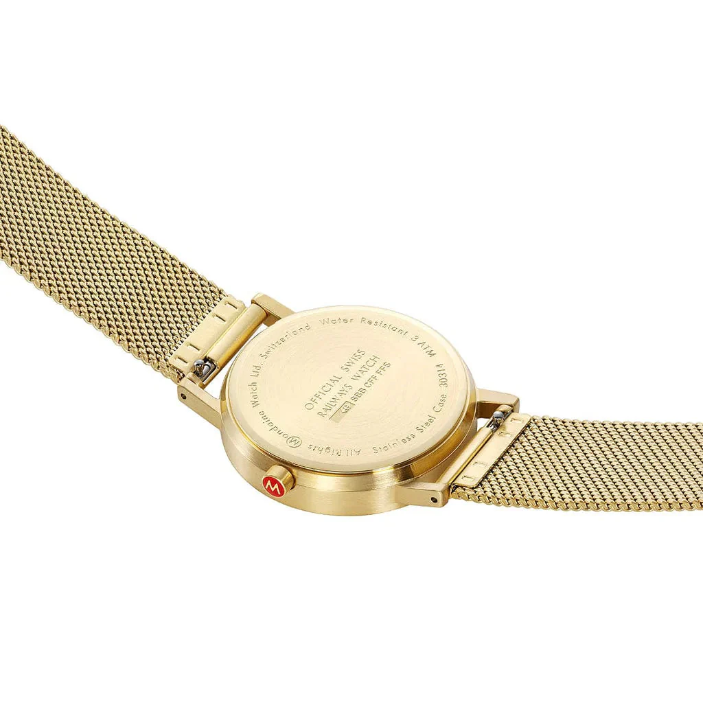 Mondaine Classic Unisex Gold Watch - Image 5