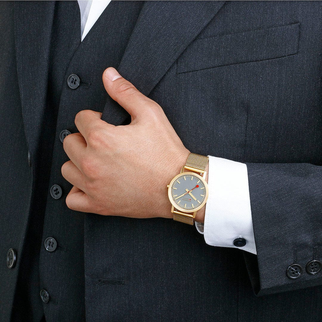 Mondaine Classic Unisex Gold Watch - Image 6
