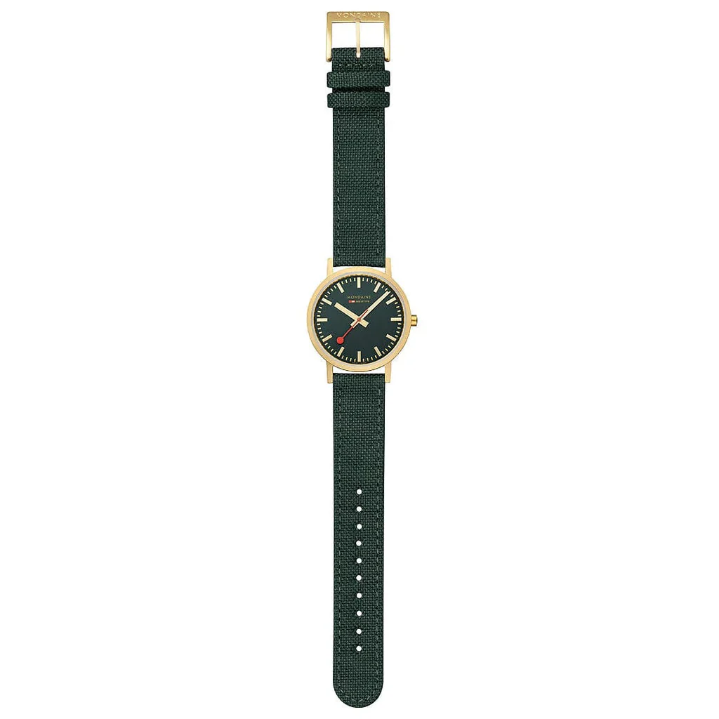 Mondaine Classic Unisex Green Watch - Image 3