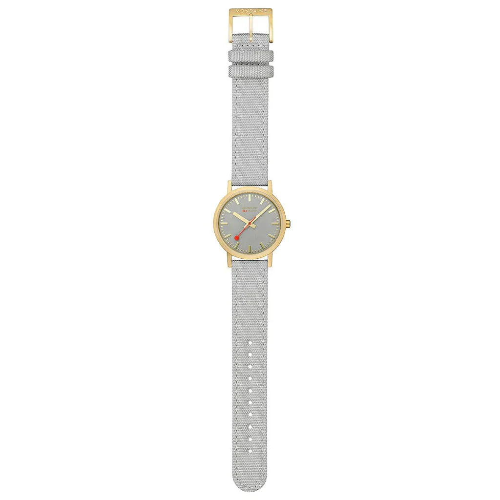 Mondaine Classic Unisex Grey Watch - Image 3