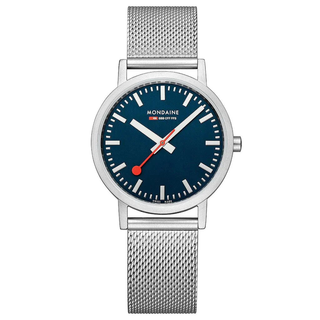 Mondaine Classic Unisex Silver Watch - Image 2