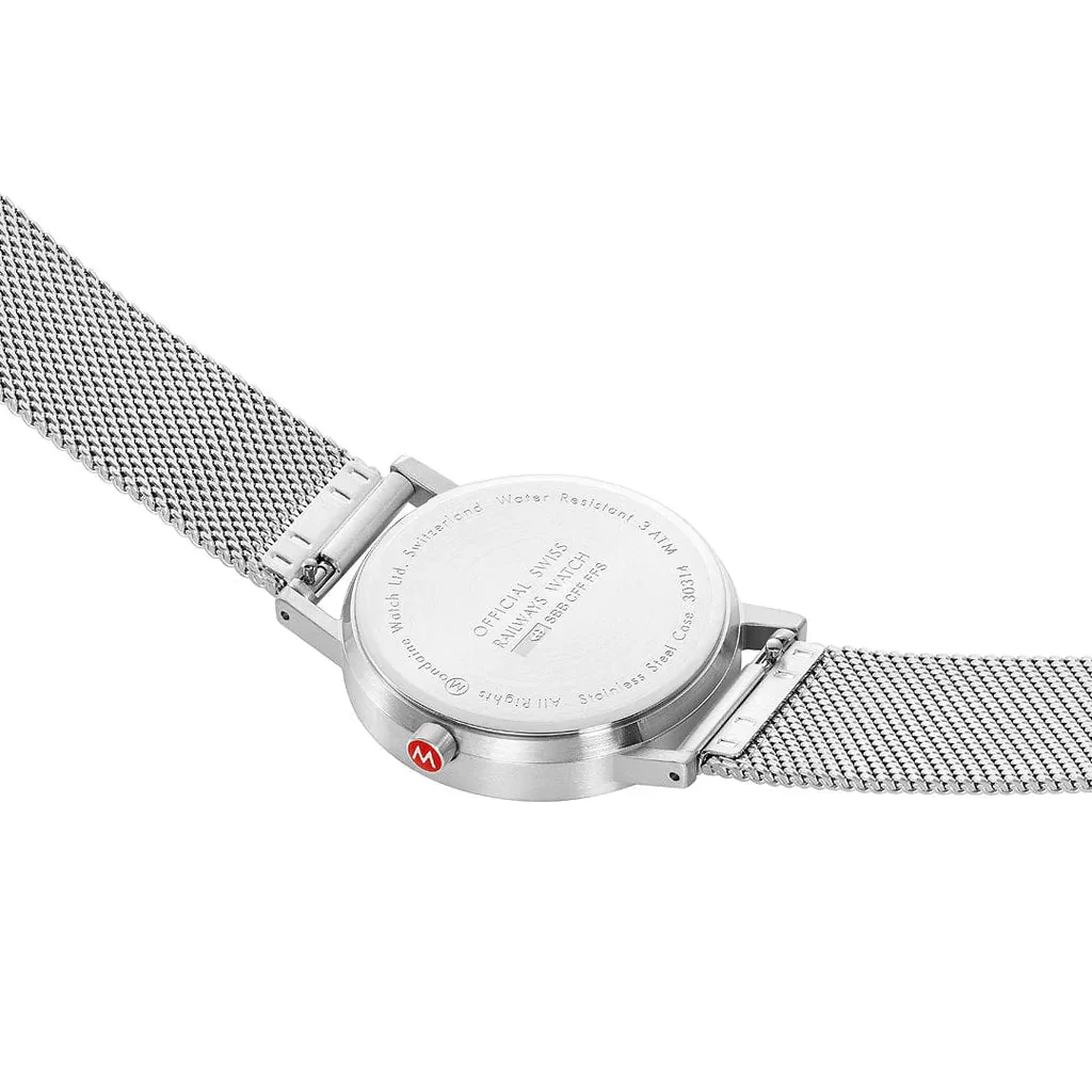 Mondaine Classic Unisex Silver Watch - Image 5