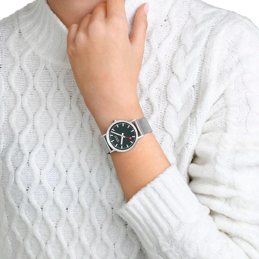Mondaine Classic Unisex Silver Watch - Image 6