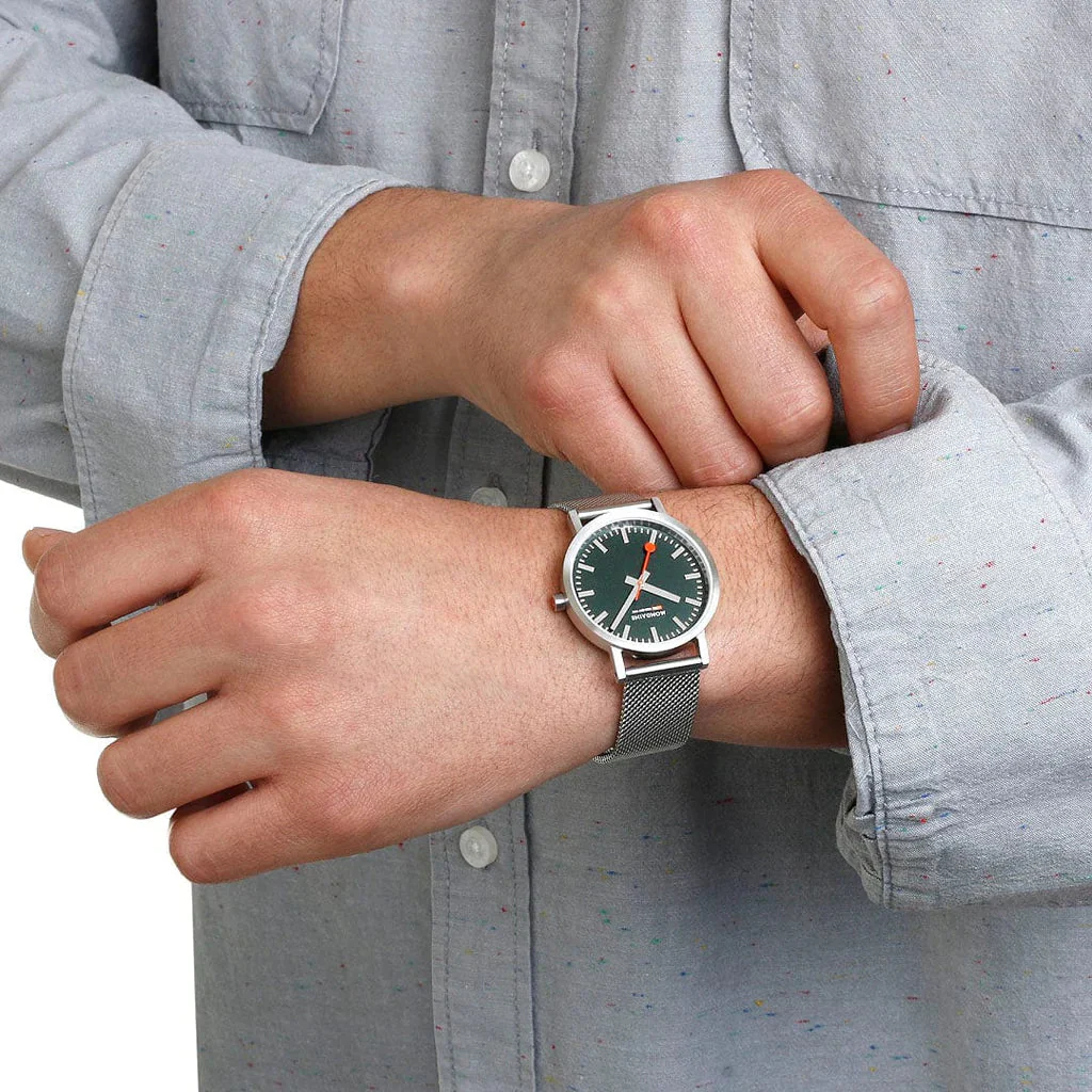 Mondaine Classic Unisex Silver Watch - Image 7