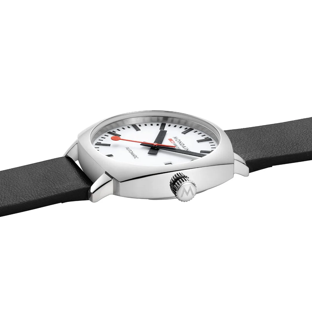 Mondaine Cushion Automatic 39mm Men's White Watch - Image 6