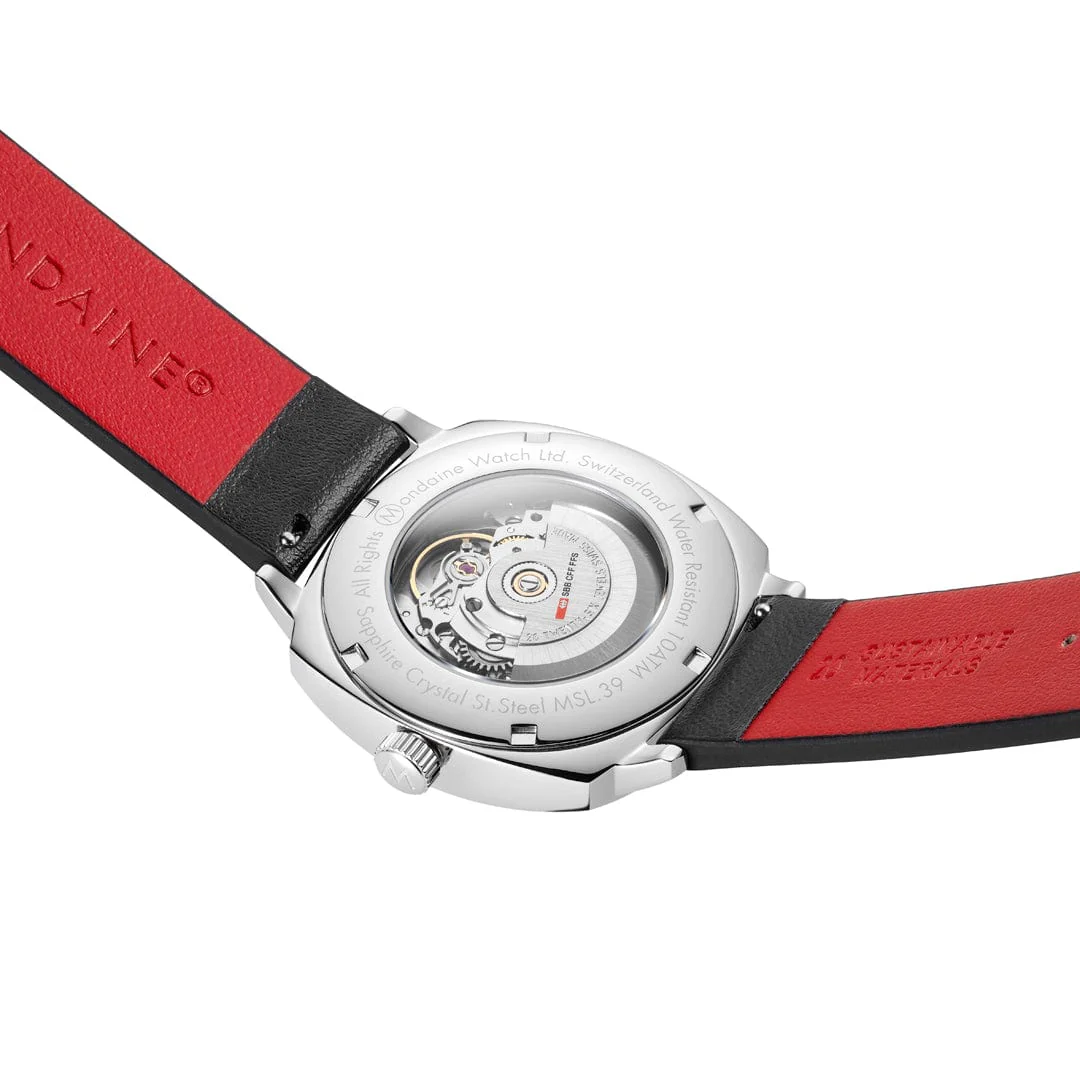 Mondaine Cushion Automatic 39mm Men's White Watch - Image 7