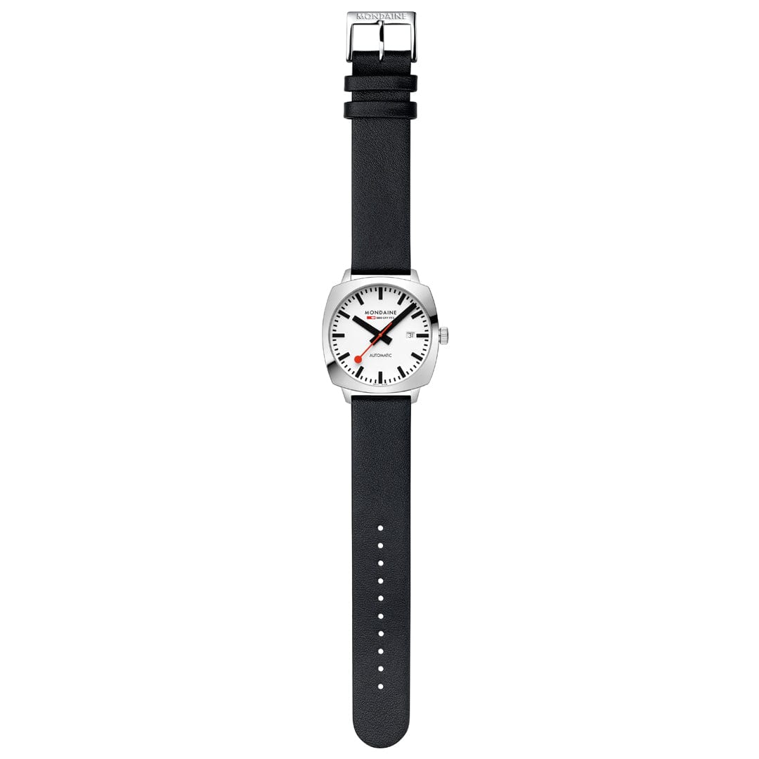 Mondaine Cushion Automatic 39mm Men's White Watch - Image 9