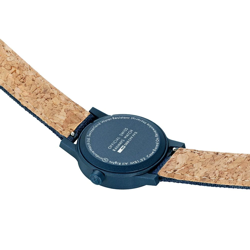 Mondaine Essence Ocean Blue Textile 32mm Ladies Watch - Image 7