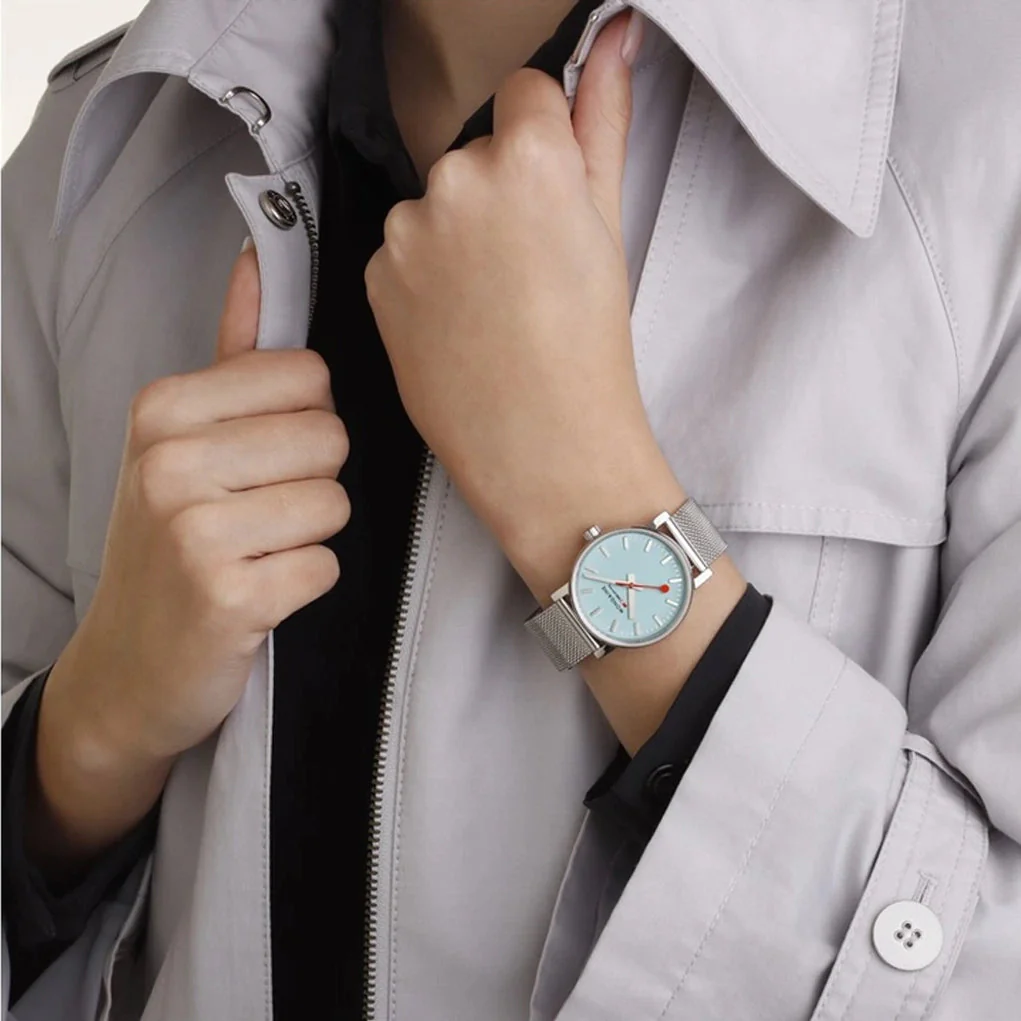 Mondaine Evo2 Ladies Blue Watch - Image 6