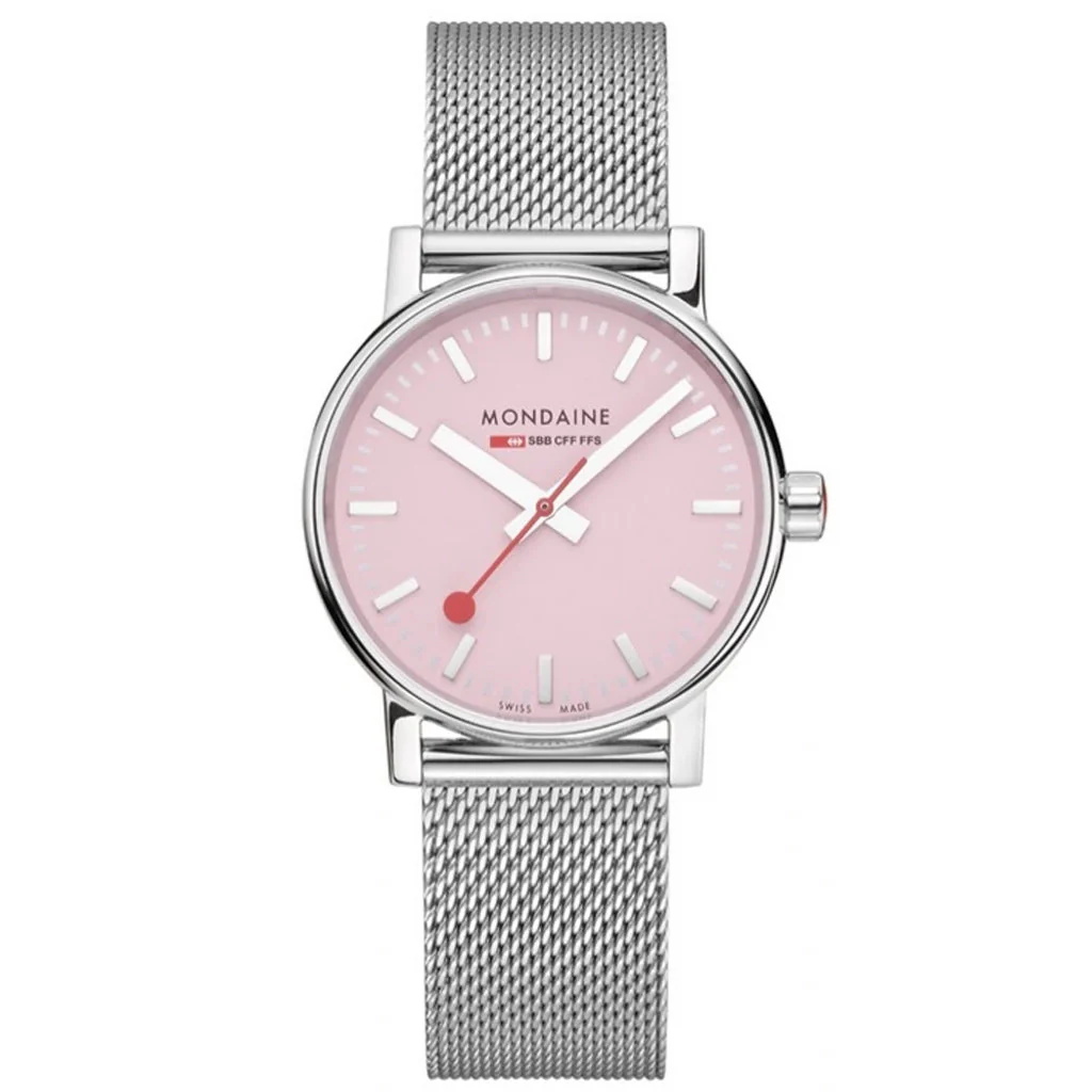 Mondaine Evo2 Ladies Pink Watch - Image 2