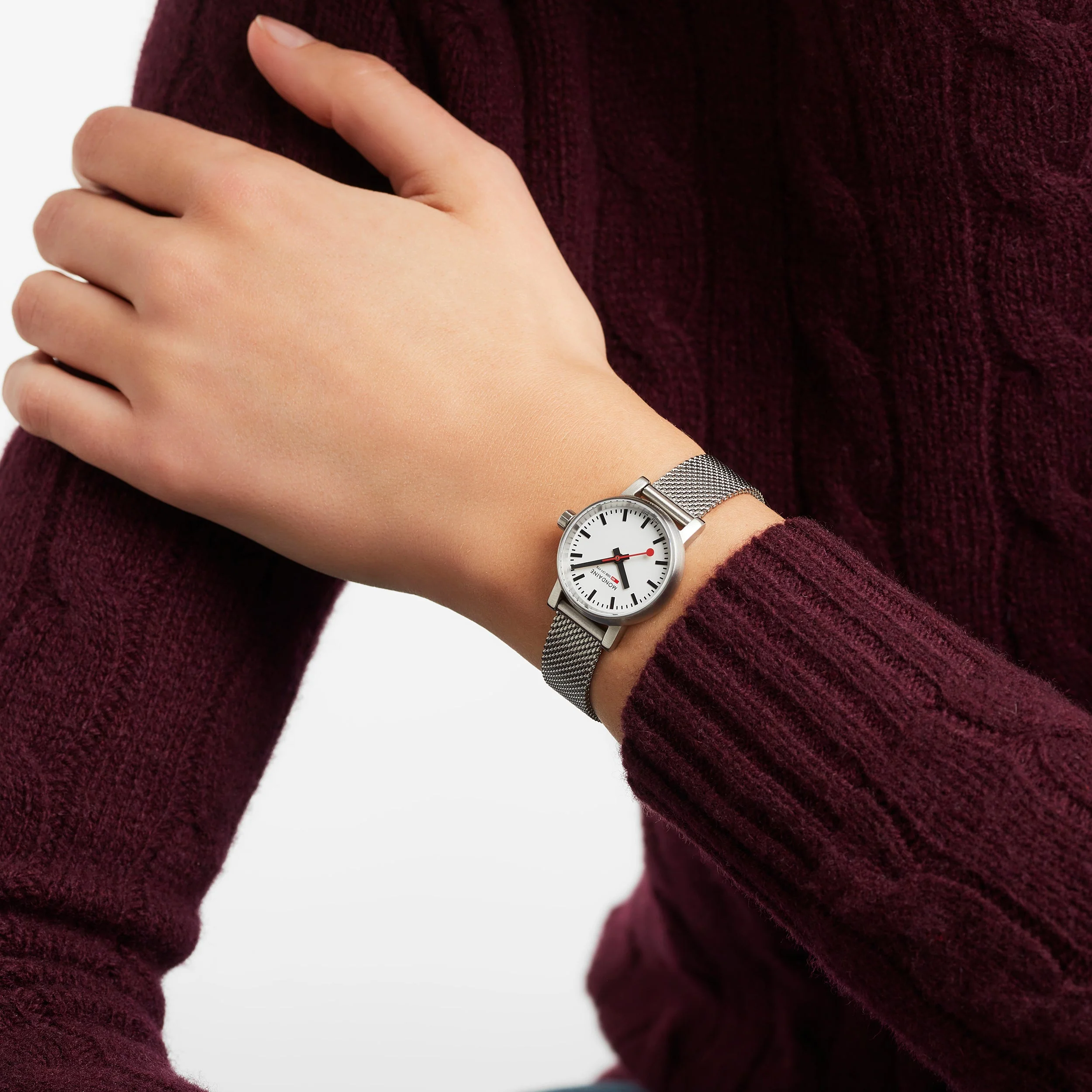 Mondaine Evo2 Ladies White Watch - Image 3