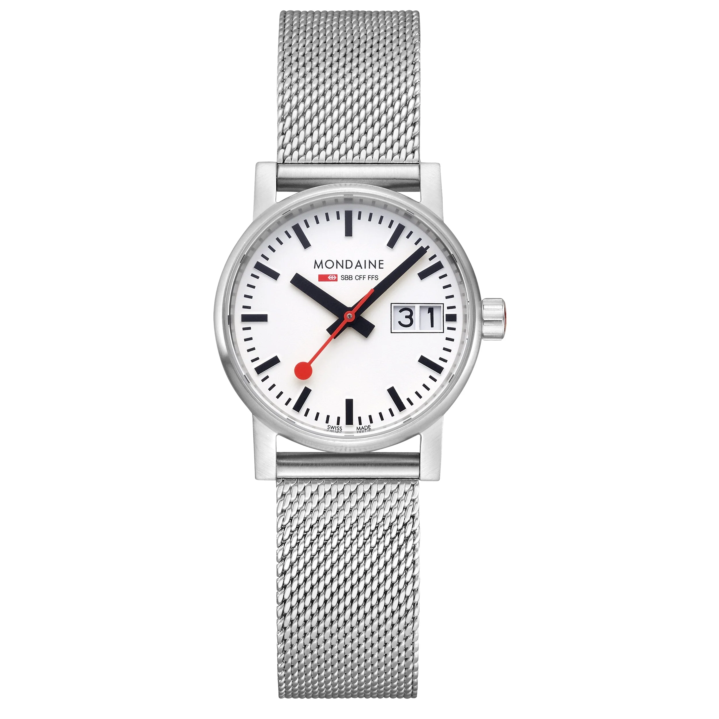 Mondaine Evo2 Unisex White Watch - Image 5