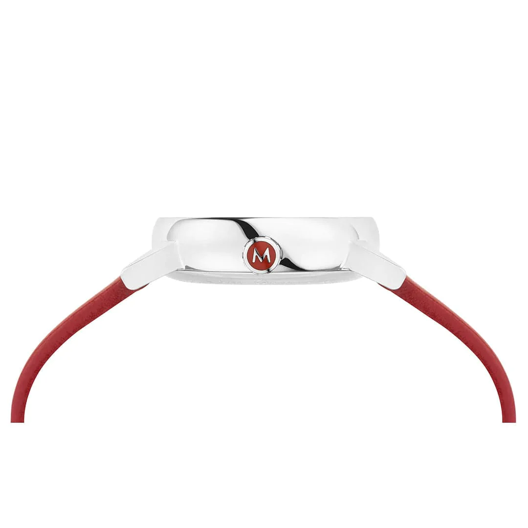 Mondaine EVO2 Red Vegan Grape Ladies Watch - Image 4