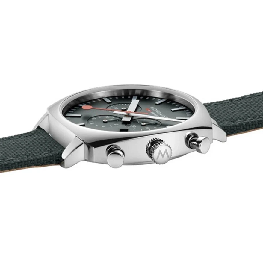 Mondaine Grand Cushion Chrono Square Men's Green Watch - Image 4