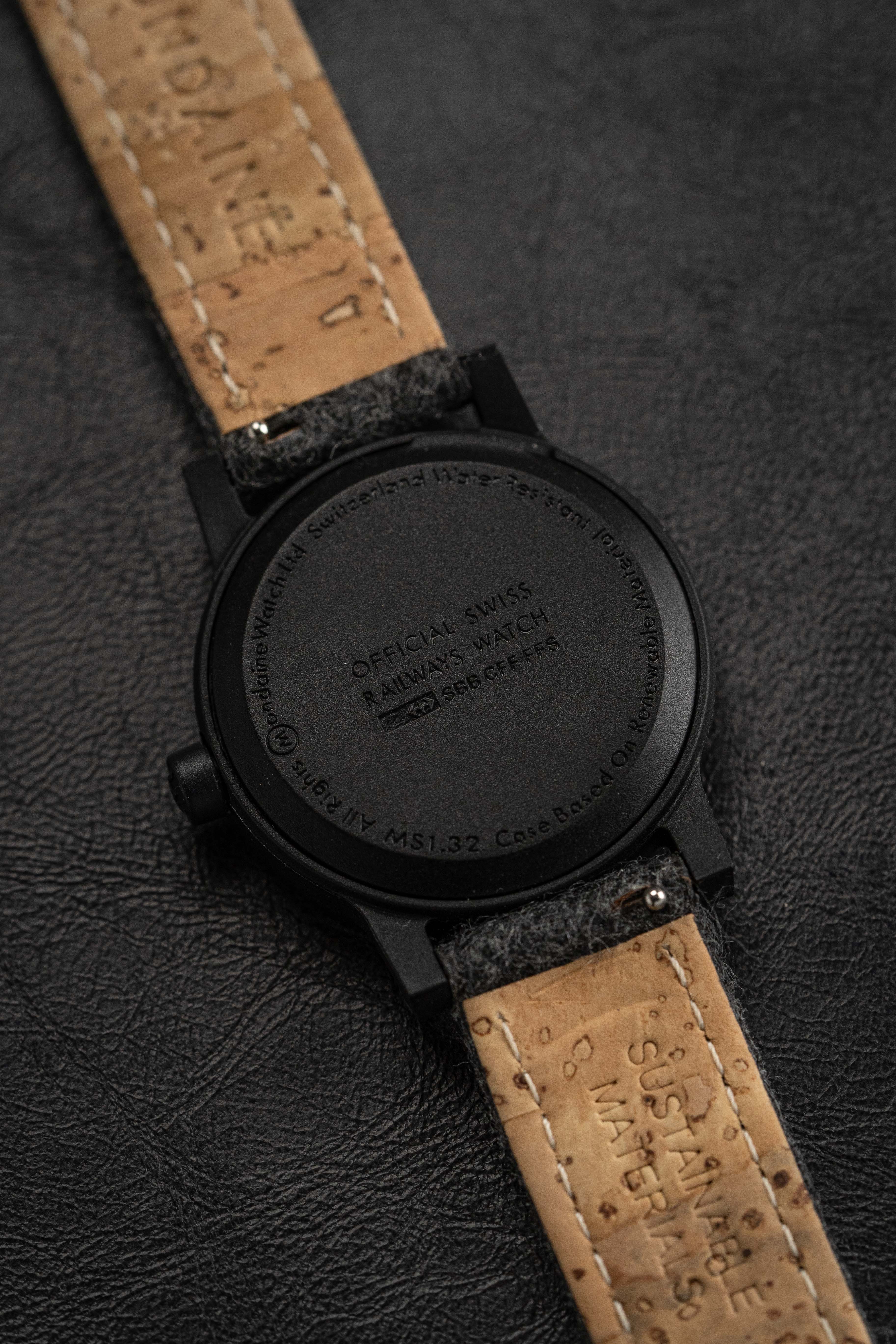 Mondaine Ladies Watch Essence Black Grey - Image 3