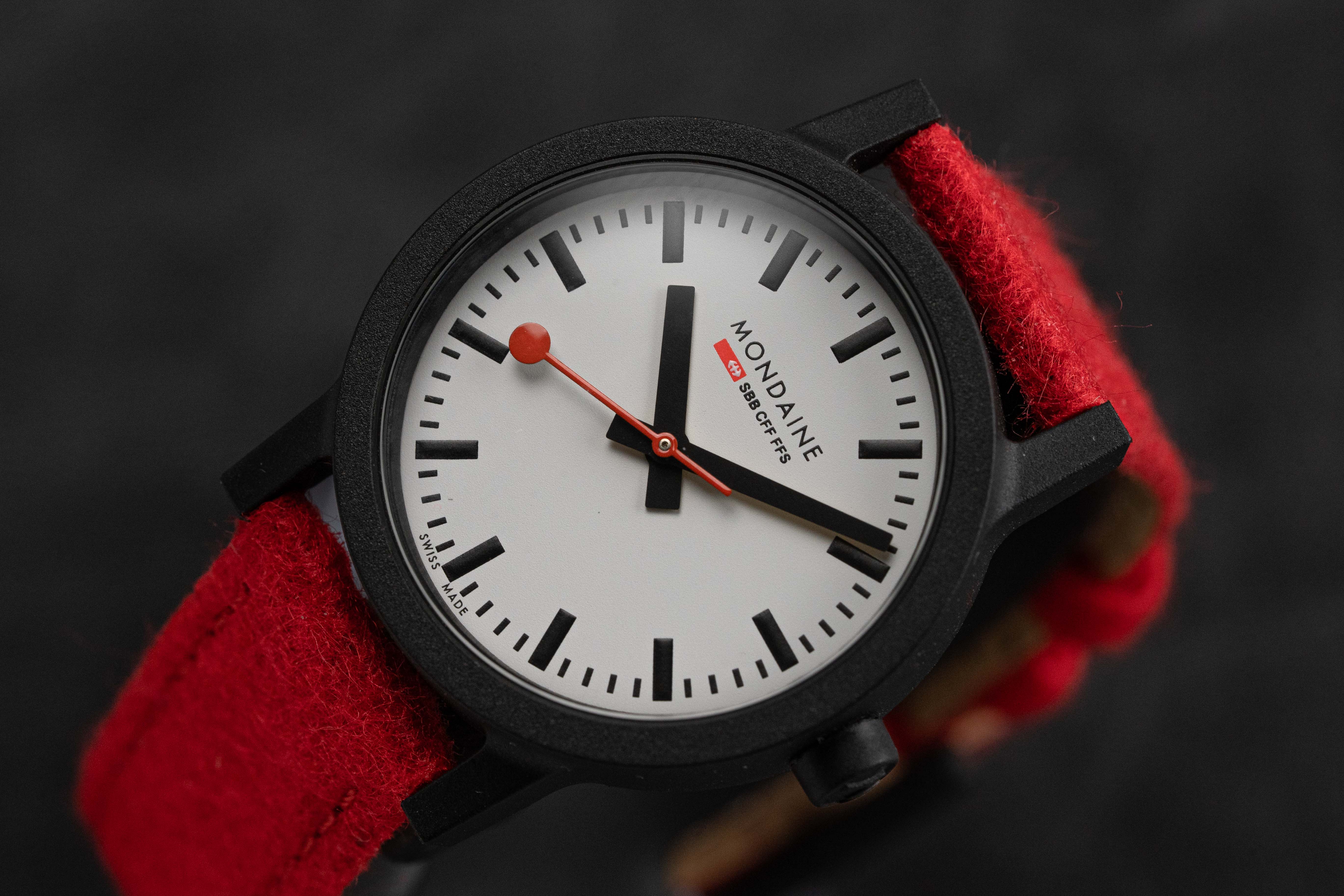Mondaine Ladies Watch Essence Black Red - Image 11