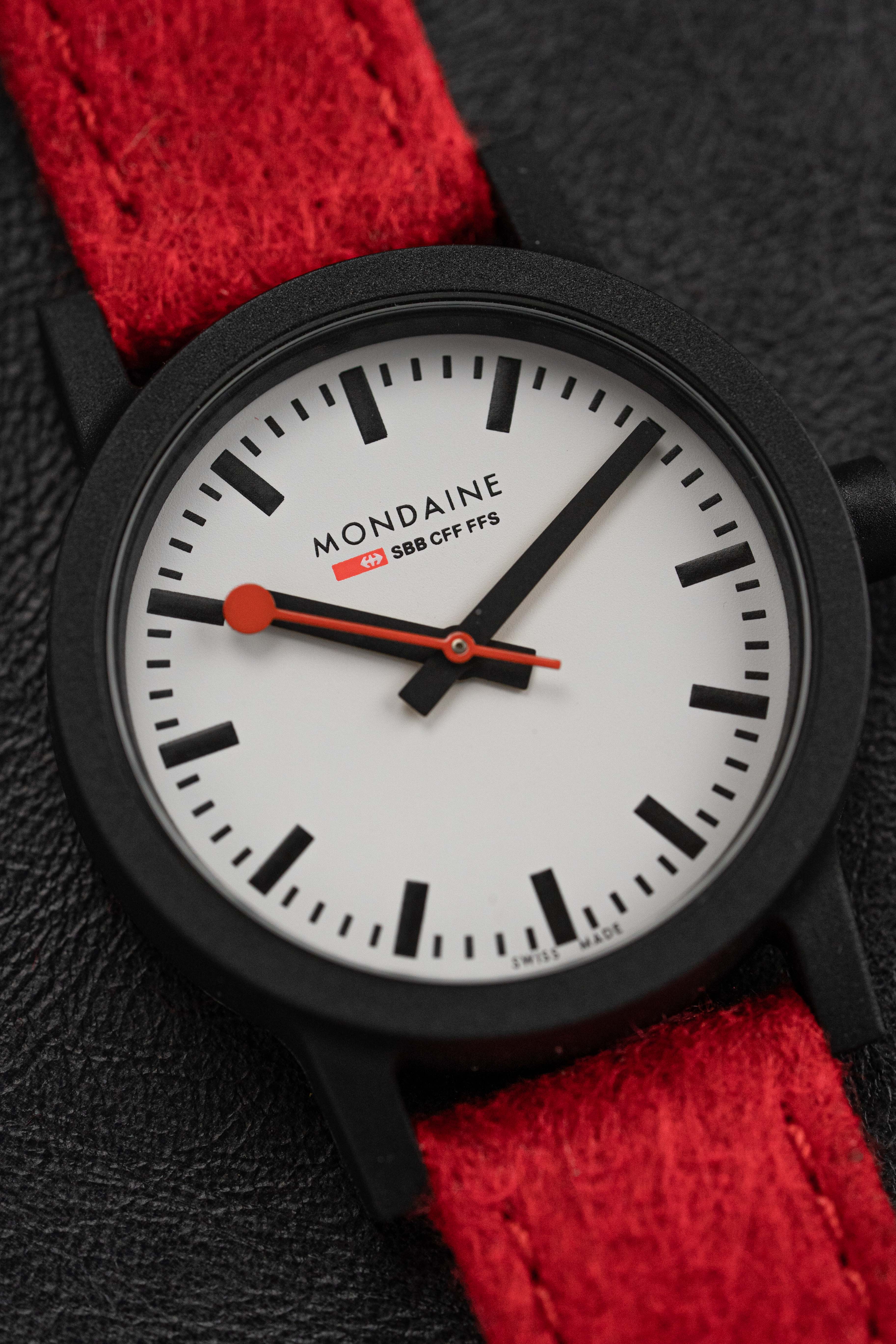 Mondaine Ladies Watch Essence Black Red - Image 9