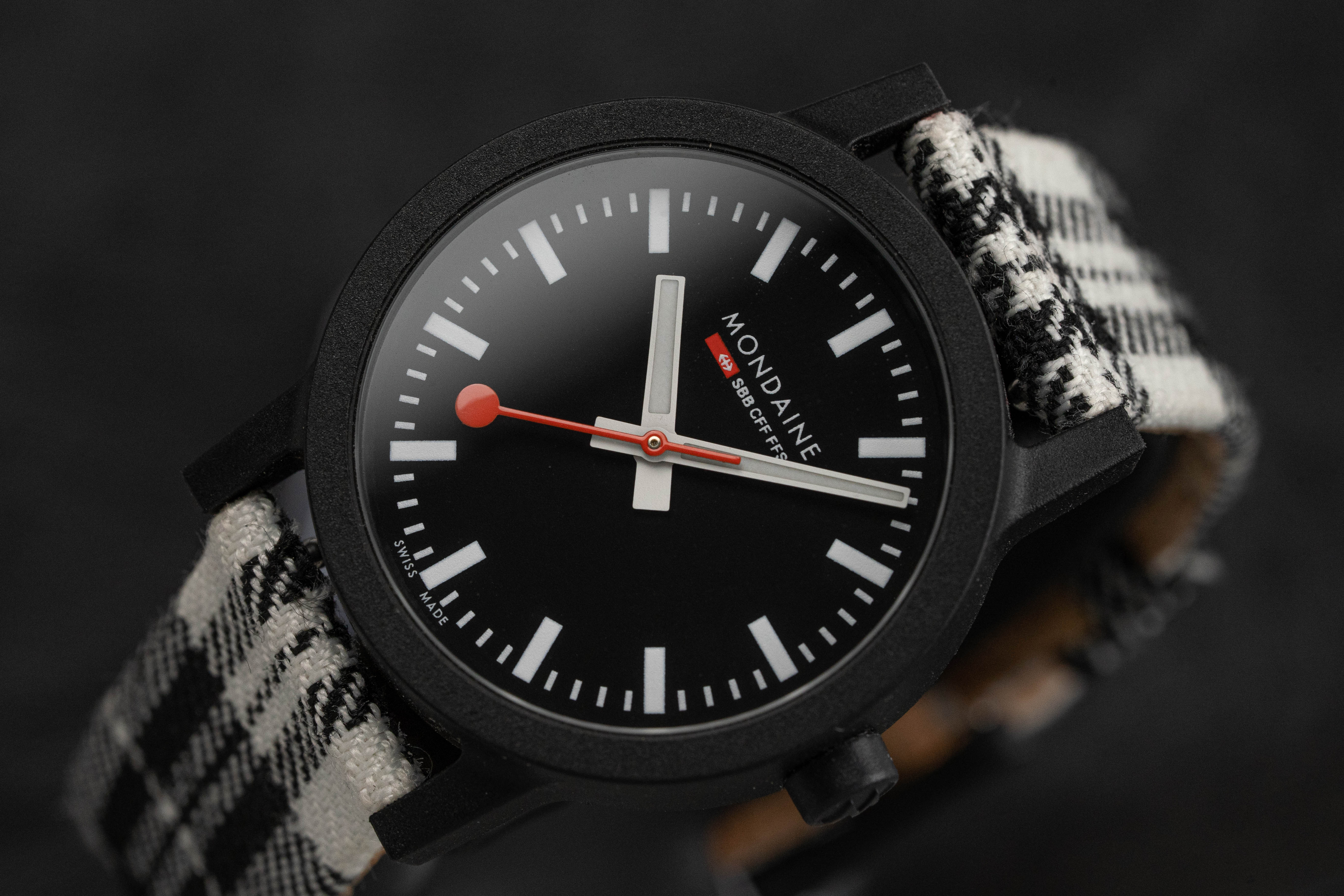Mondaine Ladies Watch Essence Black White - Image 8