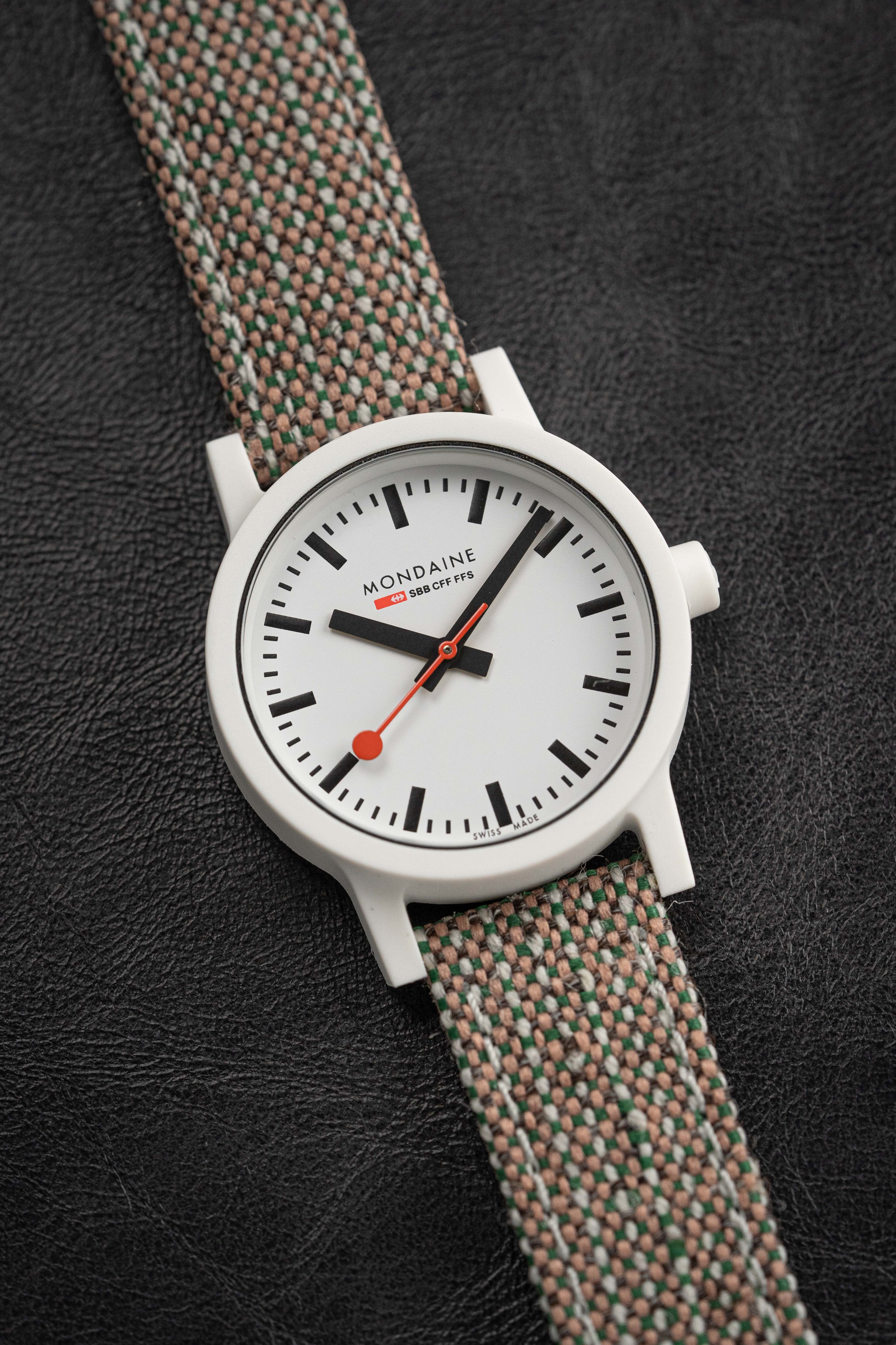 Mondaine Ladies Watch Essence White Brown - Image 4
