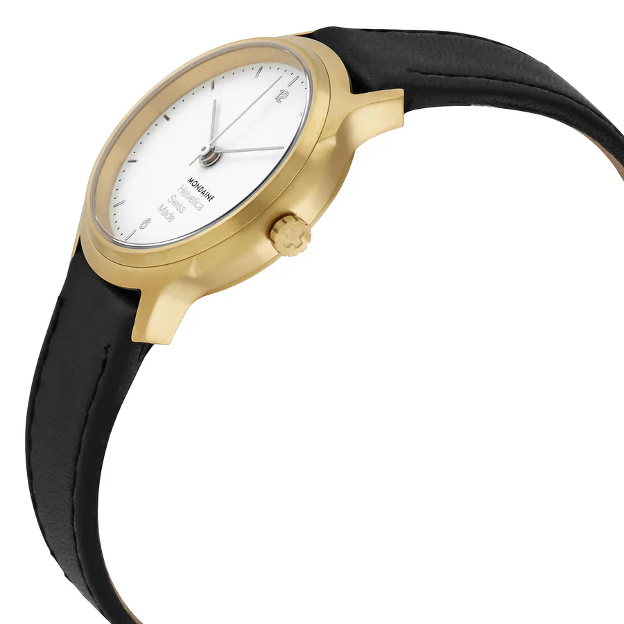 Mondaine Ladies Watch Helvetica No1 Light White Gold - Image 2