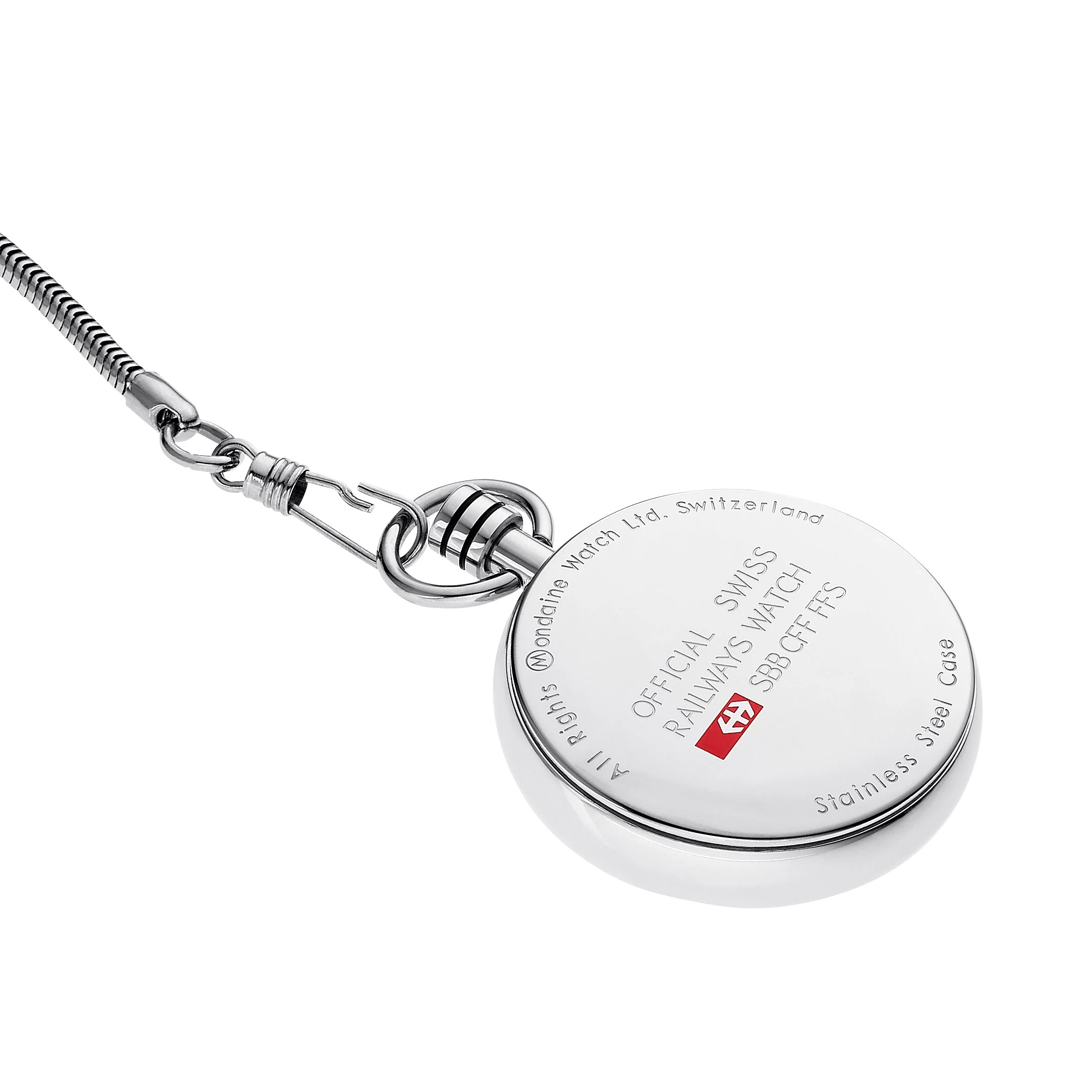 Mondaine Unisex White Pocket Watch - Image 5
