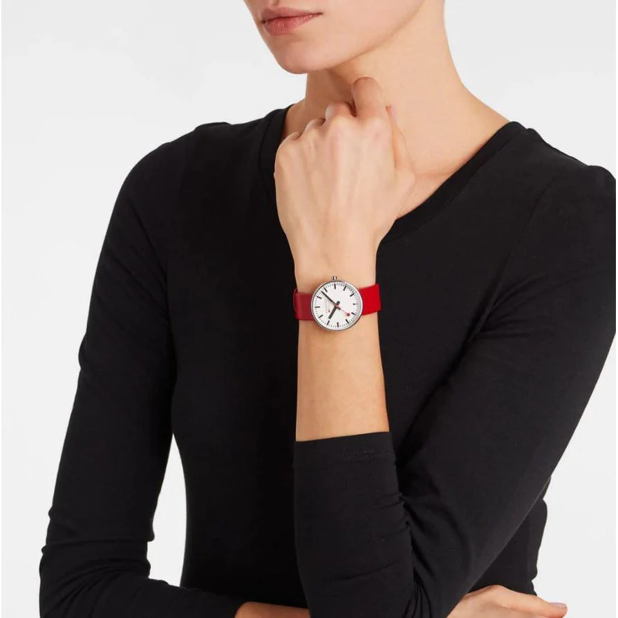 Mondaine Mini Giant Unisex White Watch - Image 3