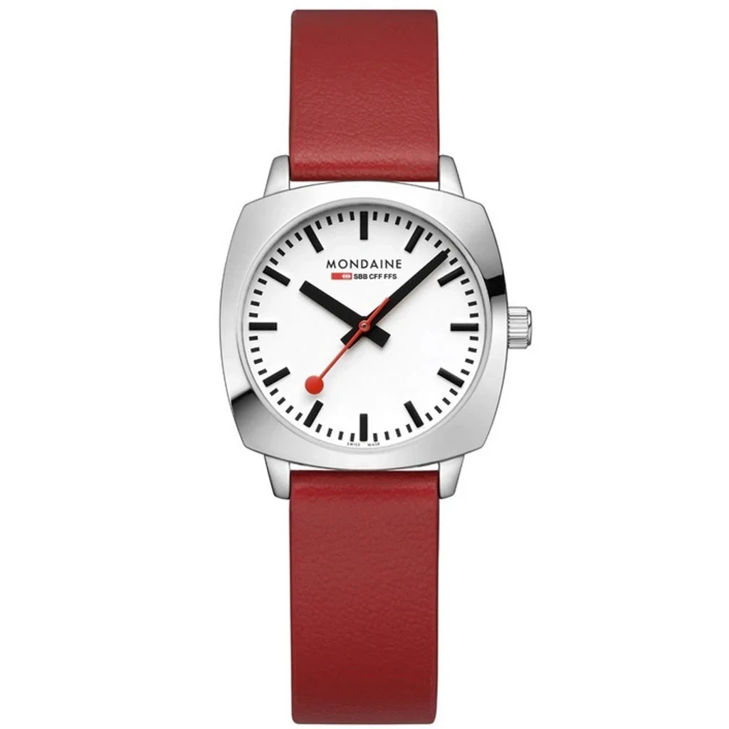 Mondaine Petite Cushion Square Ladies Black Watch - Image 2