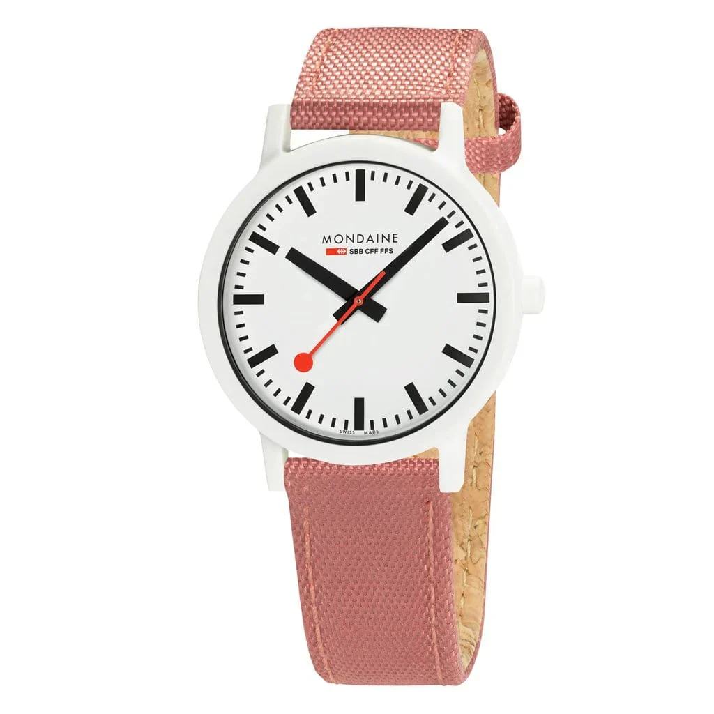 Mondaine Watch Essence White Pink - Image 3