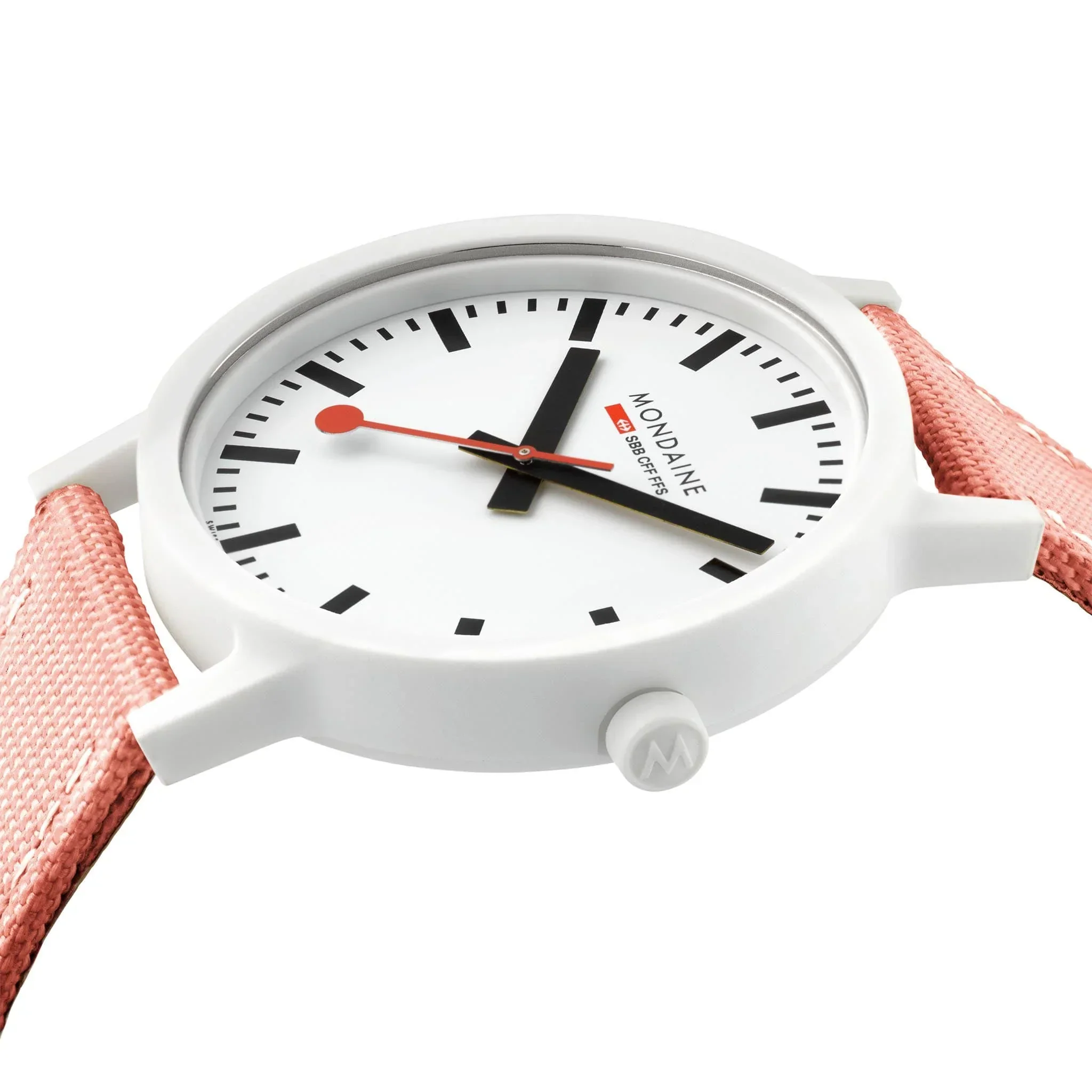 Mondaine Watch Essence White Pink - Image 5
