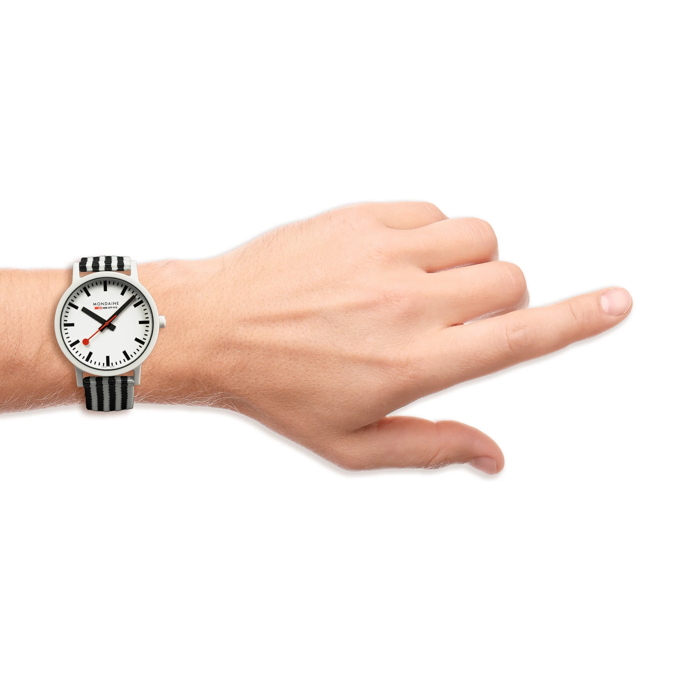 Mondaine Watch Essence Black White - Image 2
