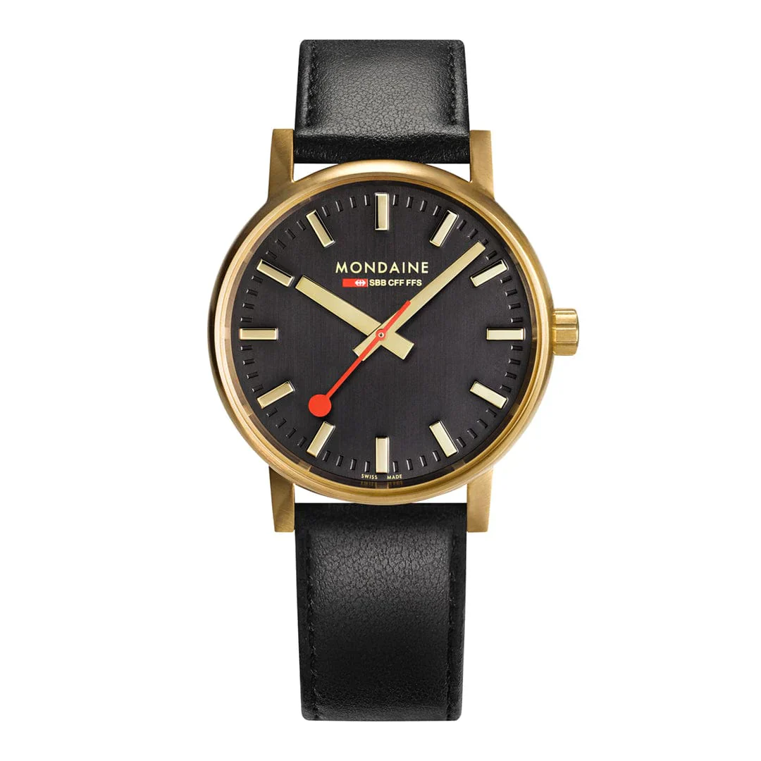 Mondaine Watch EVO2 Gold Black