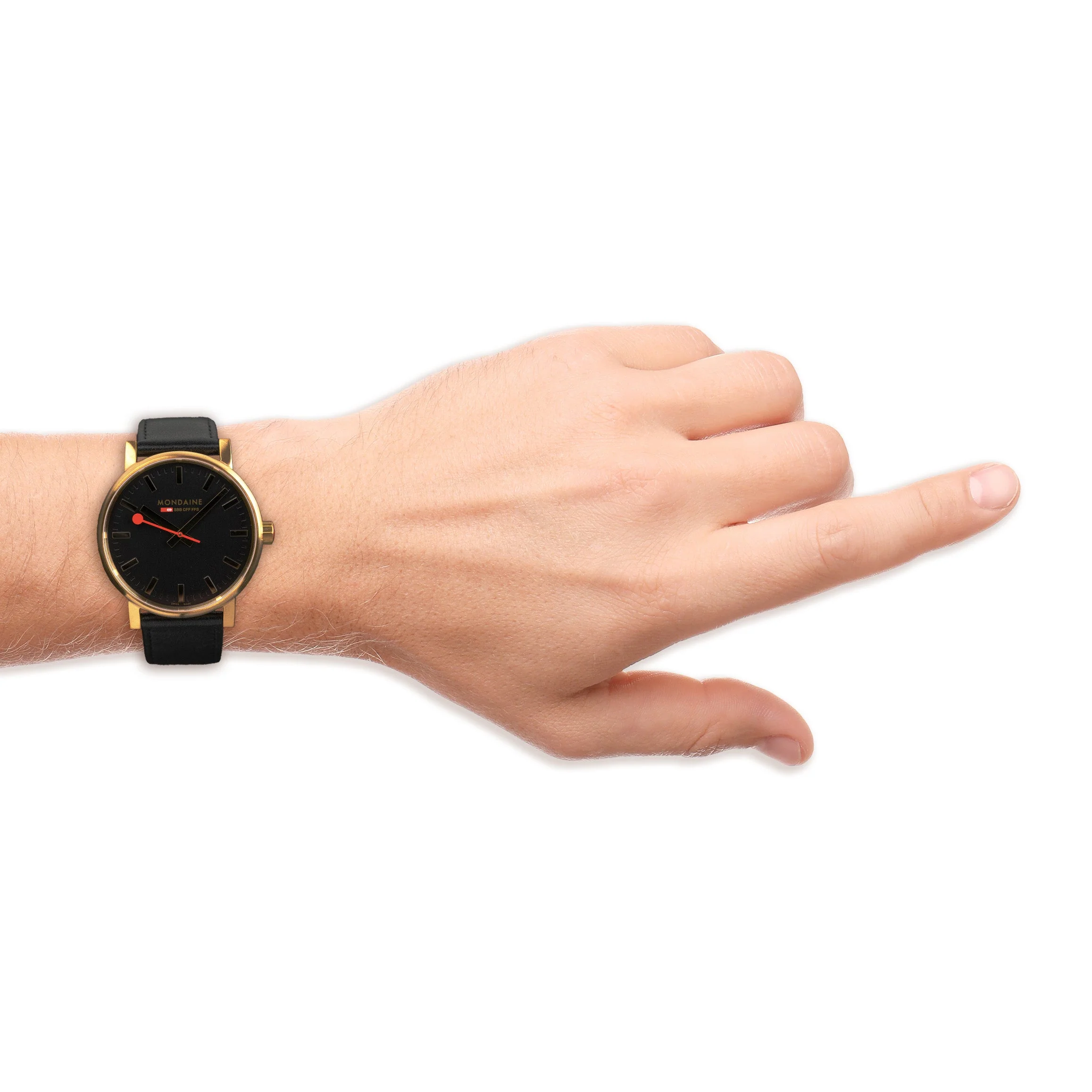 Mondaine Watch EVO2 Gold Black - Image 2